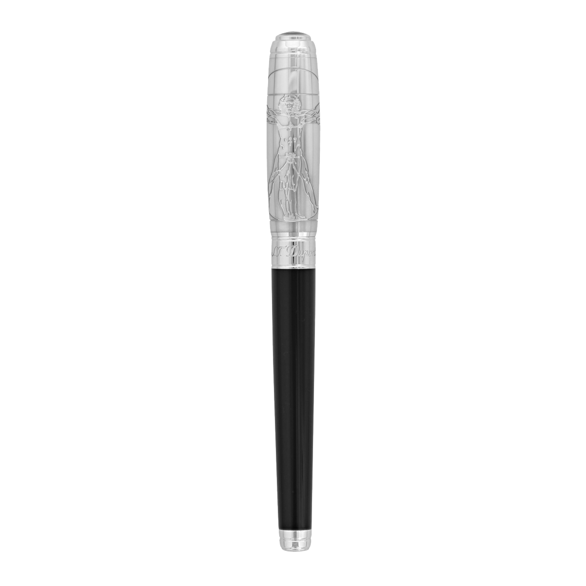 Ручка-роллер Premium Vitruvian Man 412039L Цвет Чёрный Отделка палладием и чёрным натуральным лаком | S.T. Dupont
