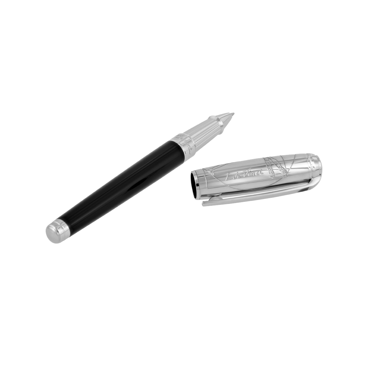 Ручка-роллер Premium Vitruvian Man 412039L Цвет Чёрный Отделка палладием и чёрным натуральным лаком | S.T. Dupont