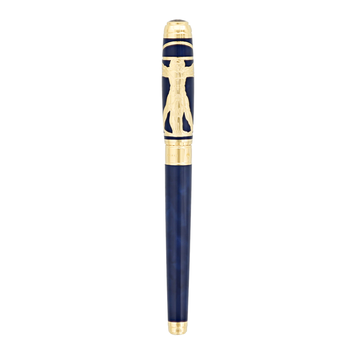 Ручка-роллер Prestige Vitruvian Man 412040L Цвет Синий Отделка позолотой и синим натуральным лаком | S.T. Dupont