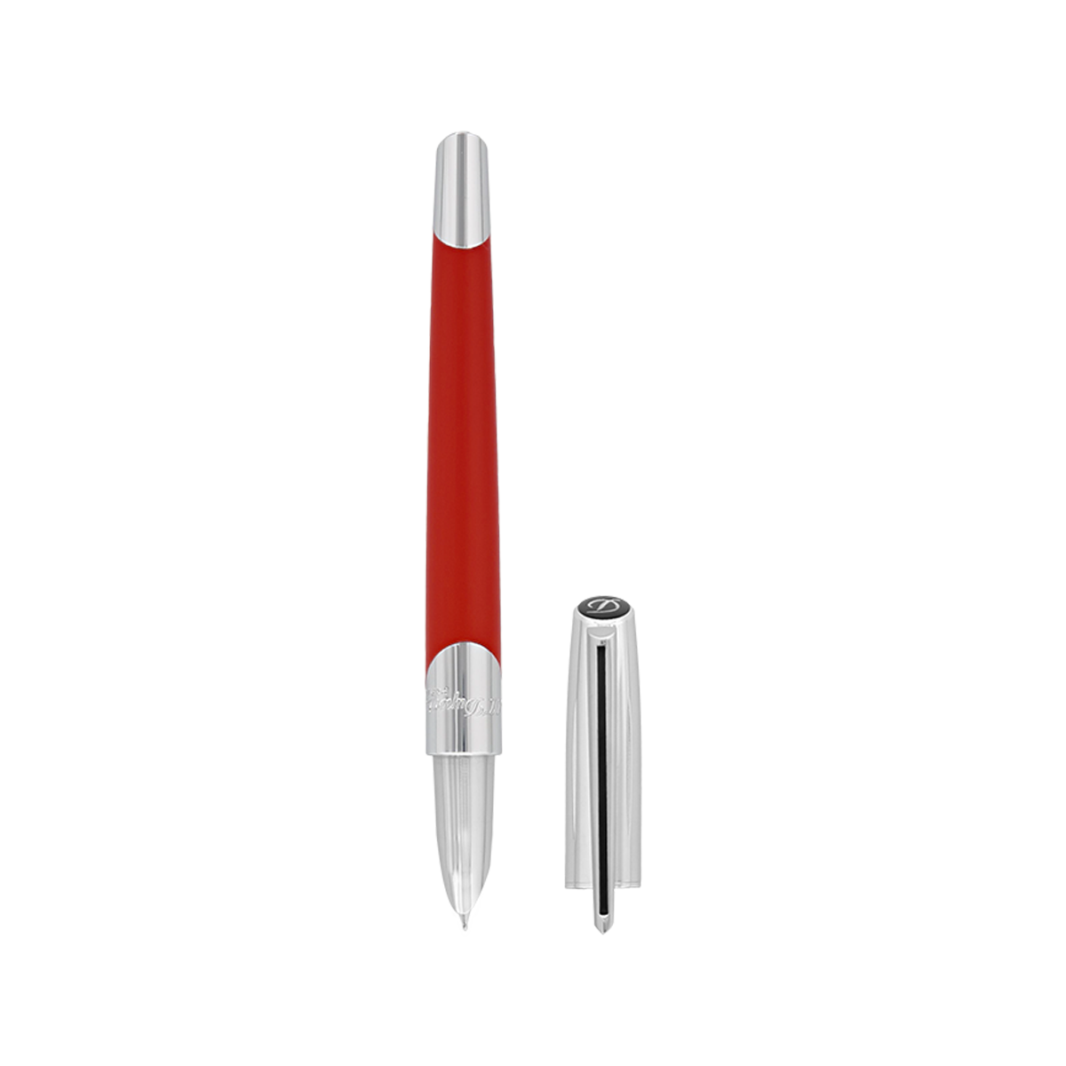 Перьевая ручка Defi Millenium 400739 Цвет Красный Отделка матовым лаком и хромом | S.T. Dupont