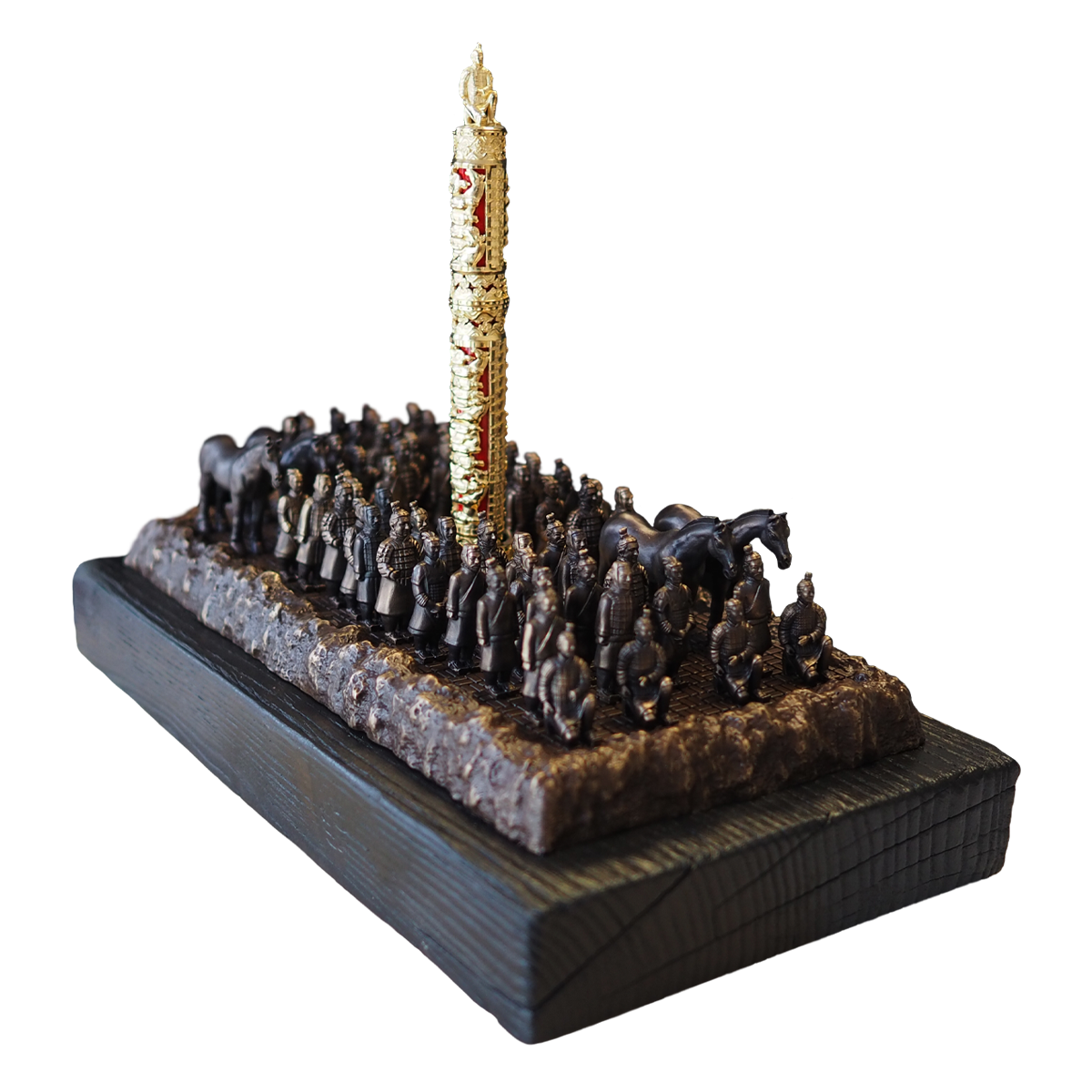 Ручка-роллер The Terracotta Army 242938 Цвет Золотистый Позолота, бронза, натуральный лак | S.T. Dupont