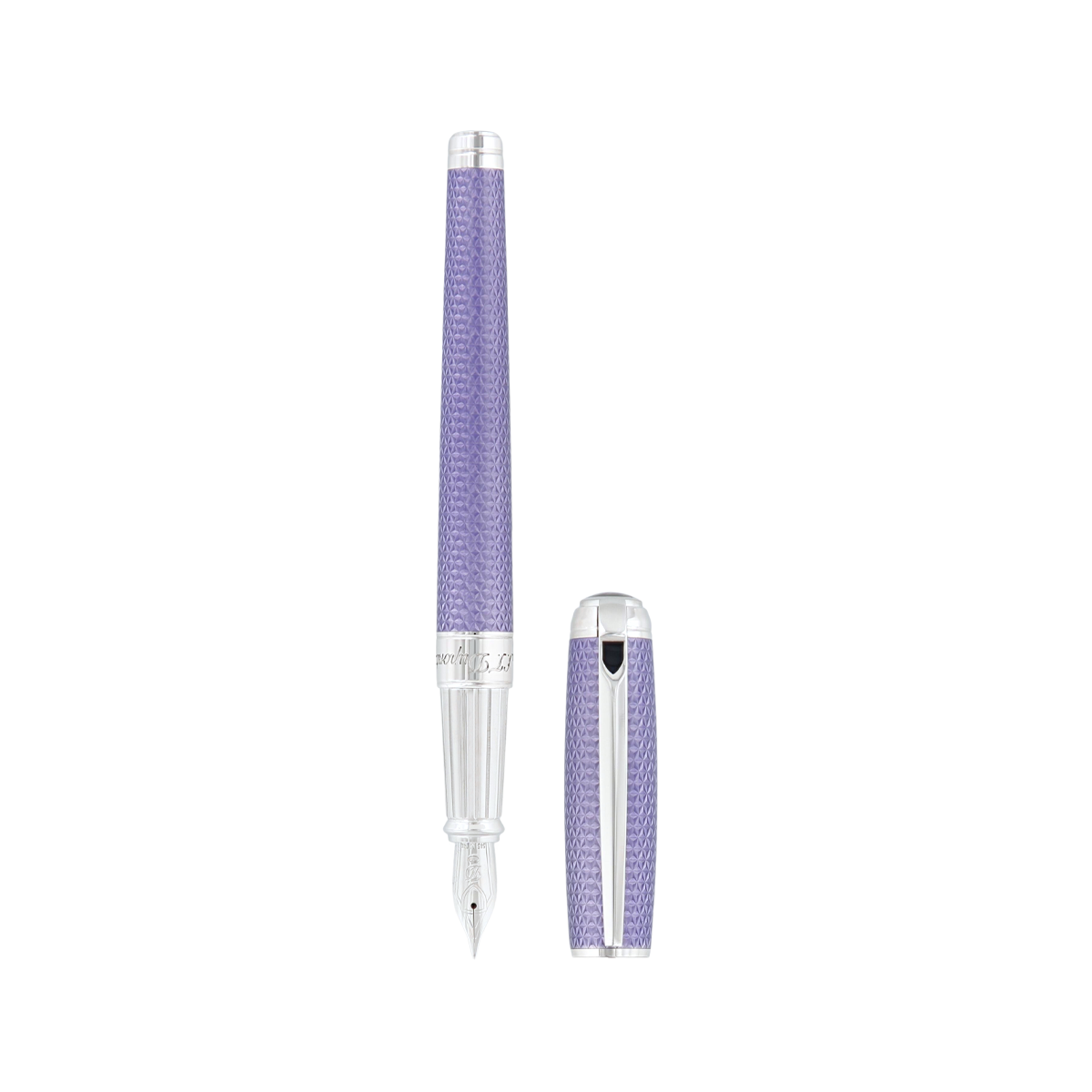 Перьевая ручка Line D 410000L Цвет Фиолетовый Покрытие палладием, натуральный лак | S.T. Dupont