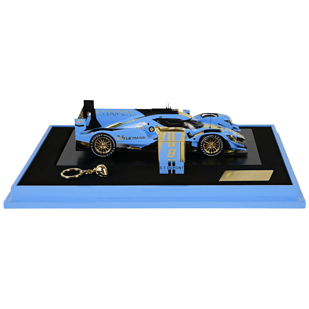 Подарочный набор 24h Le Mans C23088 Цвет Голубой Позолота, натуральный лак | S.T. Dupont