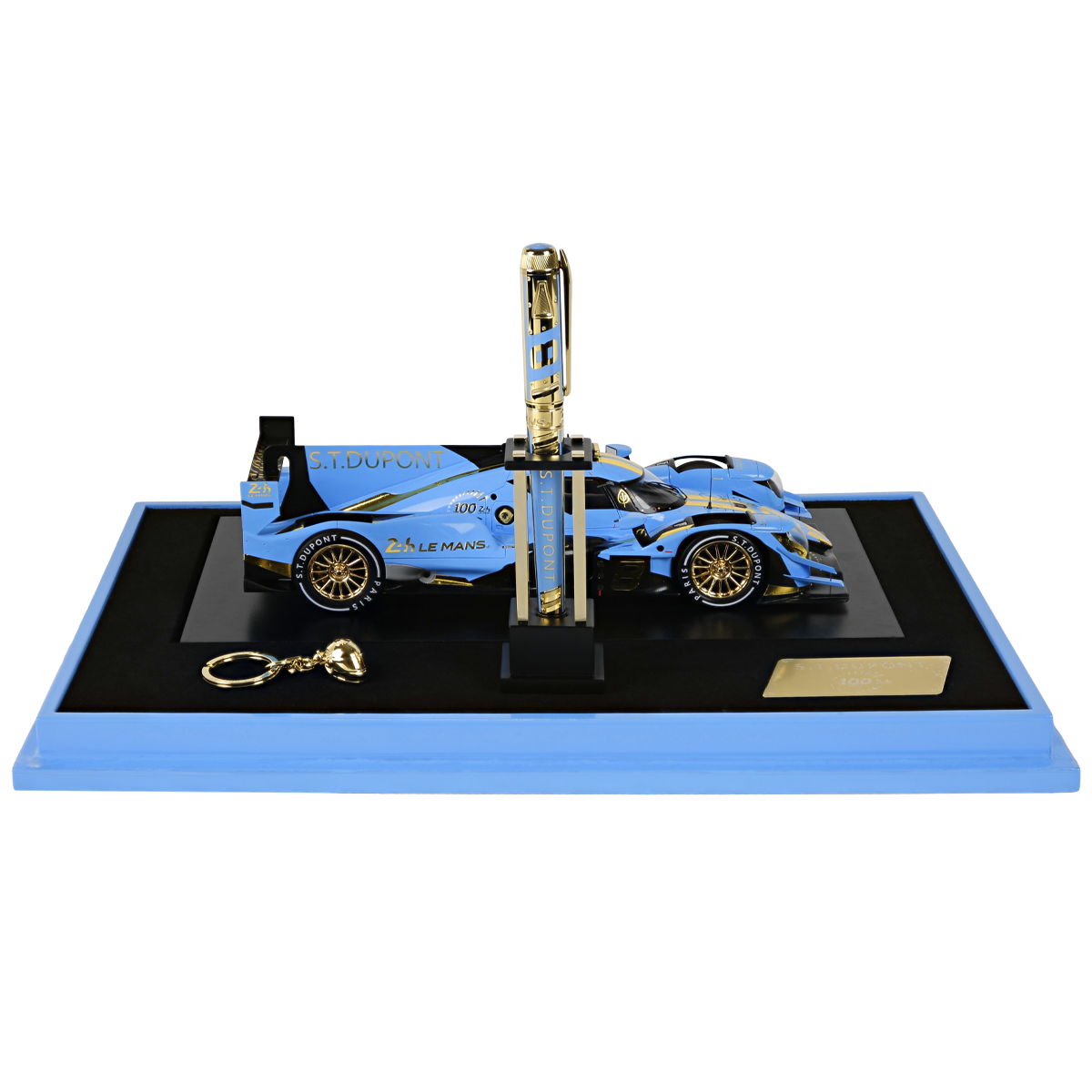 Подарочный набор 24h Le Mans 420006XL Цвет Голубой Позолота, натуральный лак | S.T. Dupont