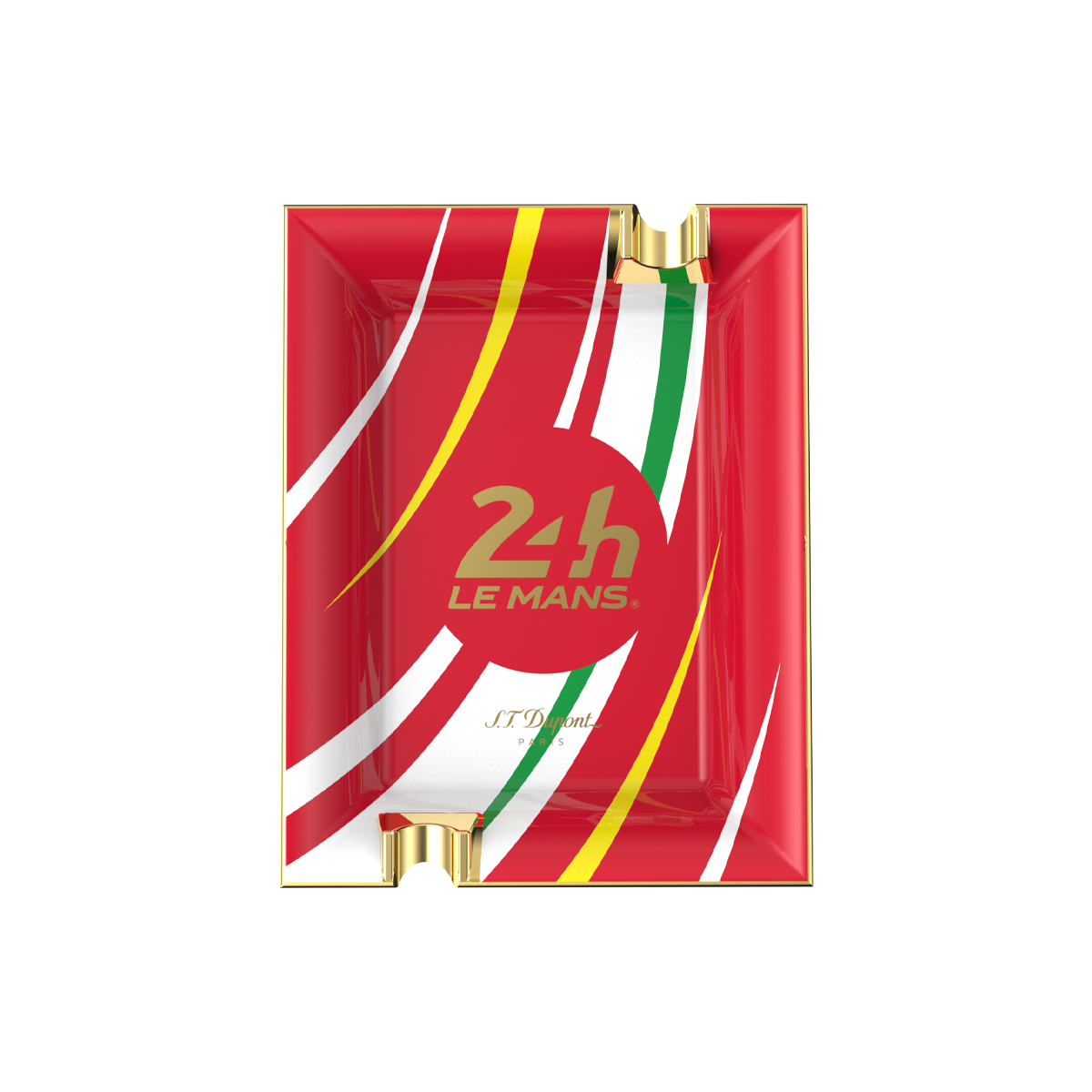 Пепельница 24h Le Mans 6490 Цвет Многоцветный Фарфор, позолота, лак | S.T. Dupont