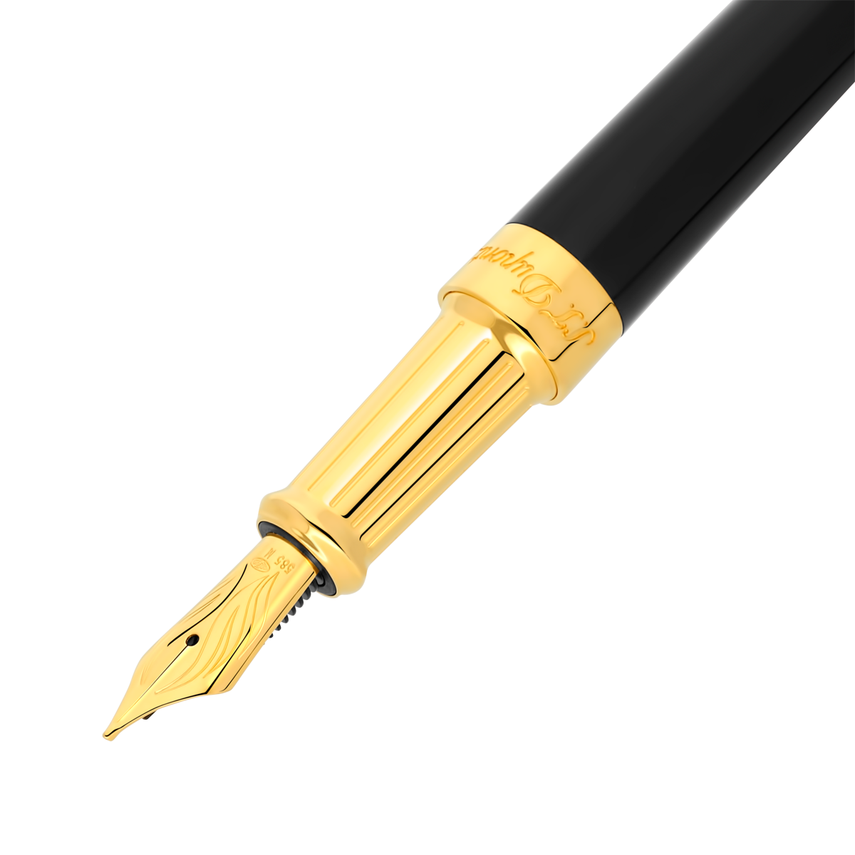 Перьевая ручка Liberte 460221F Цвет Чёрный Отделка позолотой и натуральным лаком | S.T. Dupont