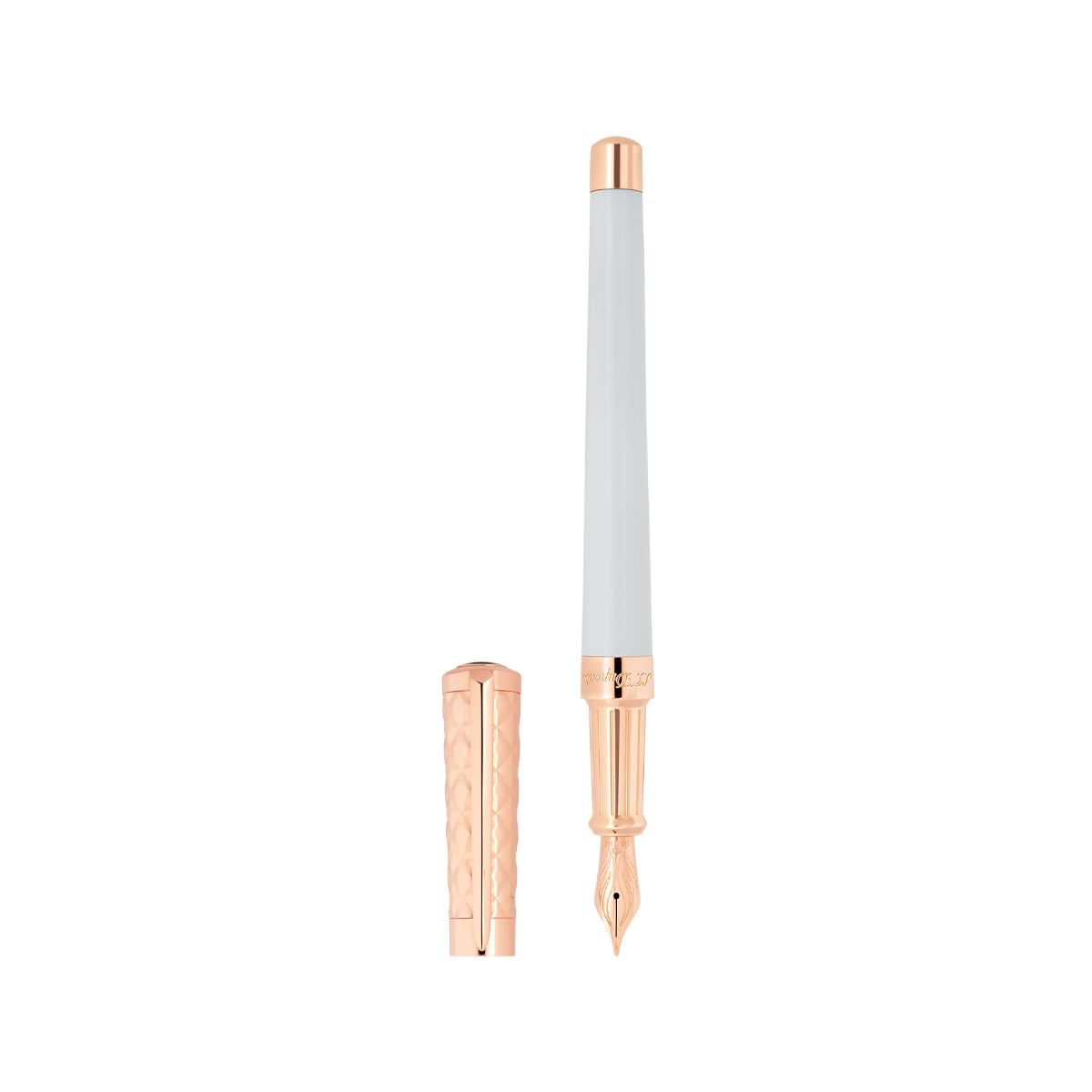 Перьевая ручка Liberte 460227F Цвет Белый Отделка позолотой и натуральным лаком | S.T. Dupont