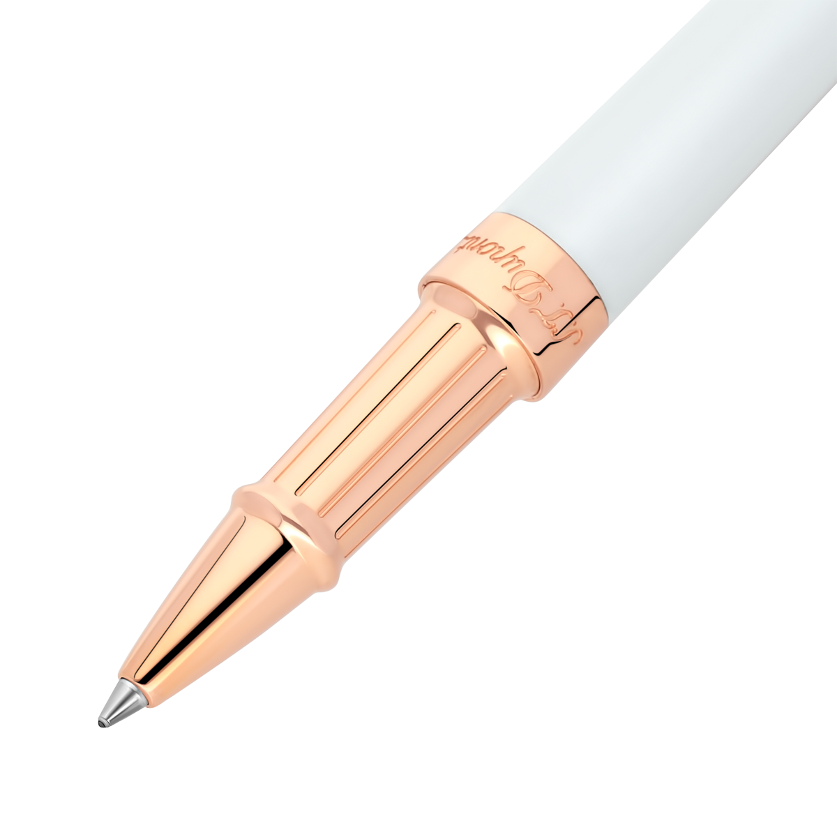 Ручка-роллер Liberte 462227F Цвет Белый Отделка позолотой и натуральным лаком | S.T. Dupont