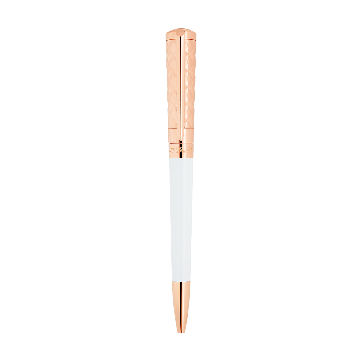 Шариковая ручка Liberte 465227F Цвет Белый, золотистый Отделка позолотой и натуральным лаком | S.T. Dupont
