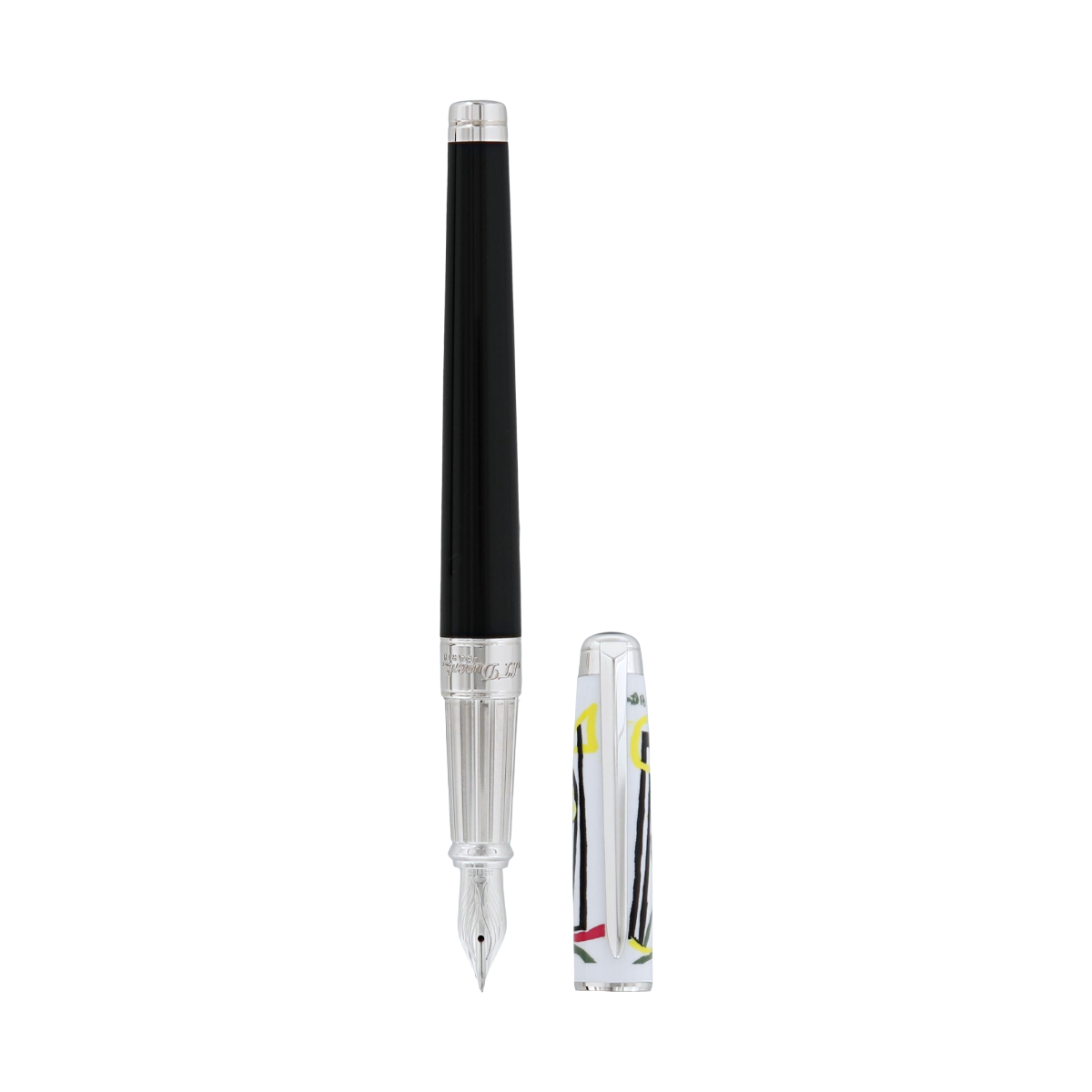 Ручка (перьевая\роллер) Picasso 420001L Цвет Чёрный Отделка палладием и натуральным лаком | S.T. Dupont