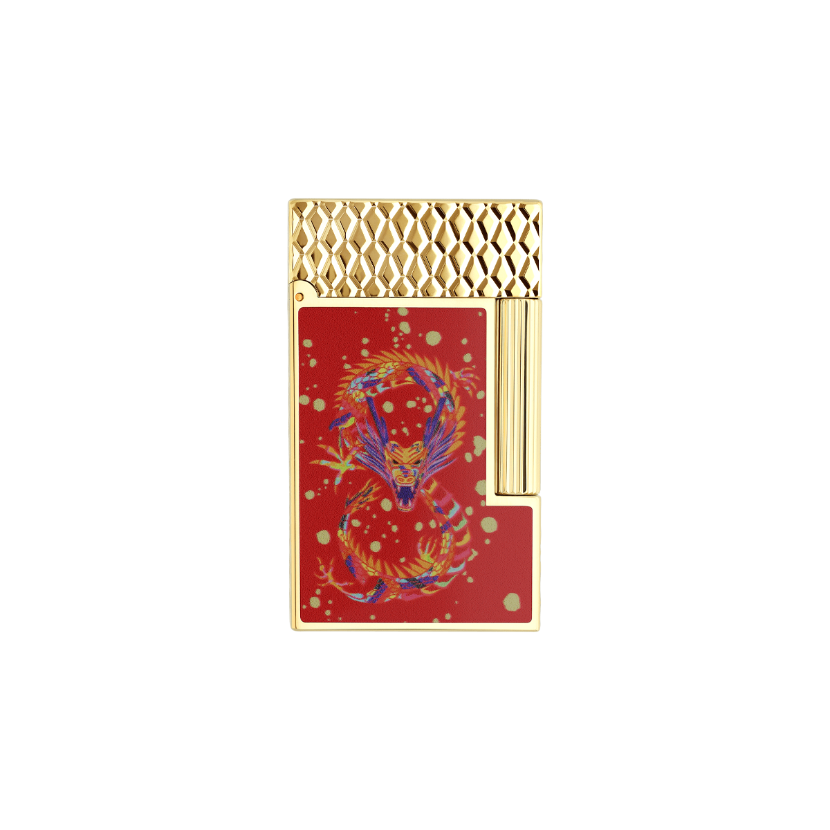 Зажигалка Дракон Ligne 2 C16526 Цвет Золотистый Отделка позолотой и лаком | S.T. Dupont