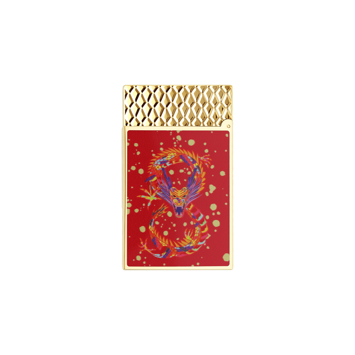 Зажигалка Дракон Ligne 2 C16526 Цвет Золотистый Отделка позолотой и лаком | S.T. Dupont