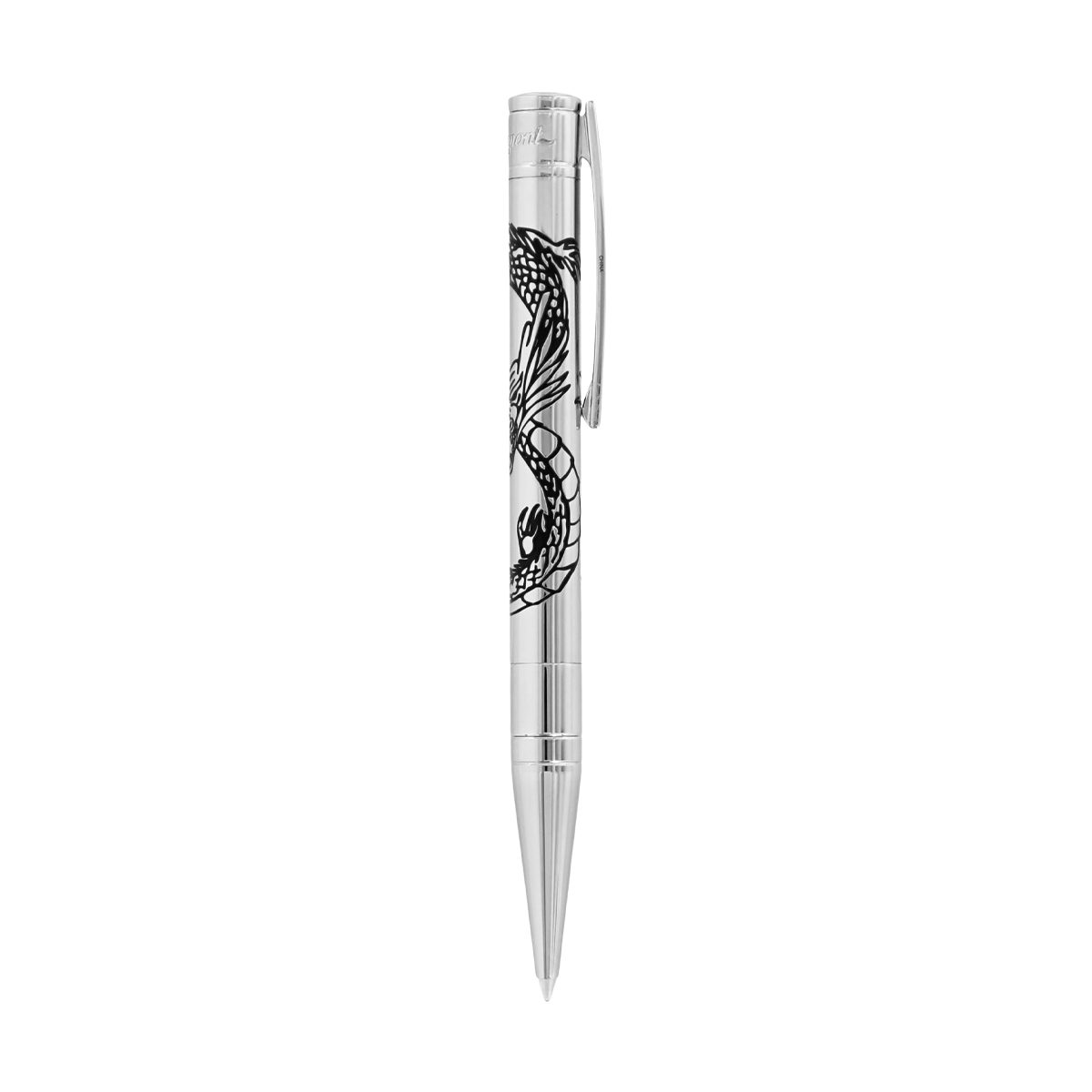 Шариковая ручка Дракон D-Initial 265027 Цвет Серебристый Отделка хромом и лаком | S.T. Dupont