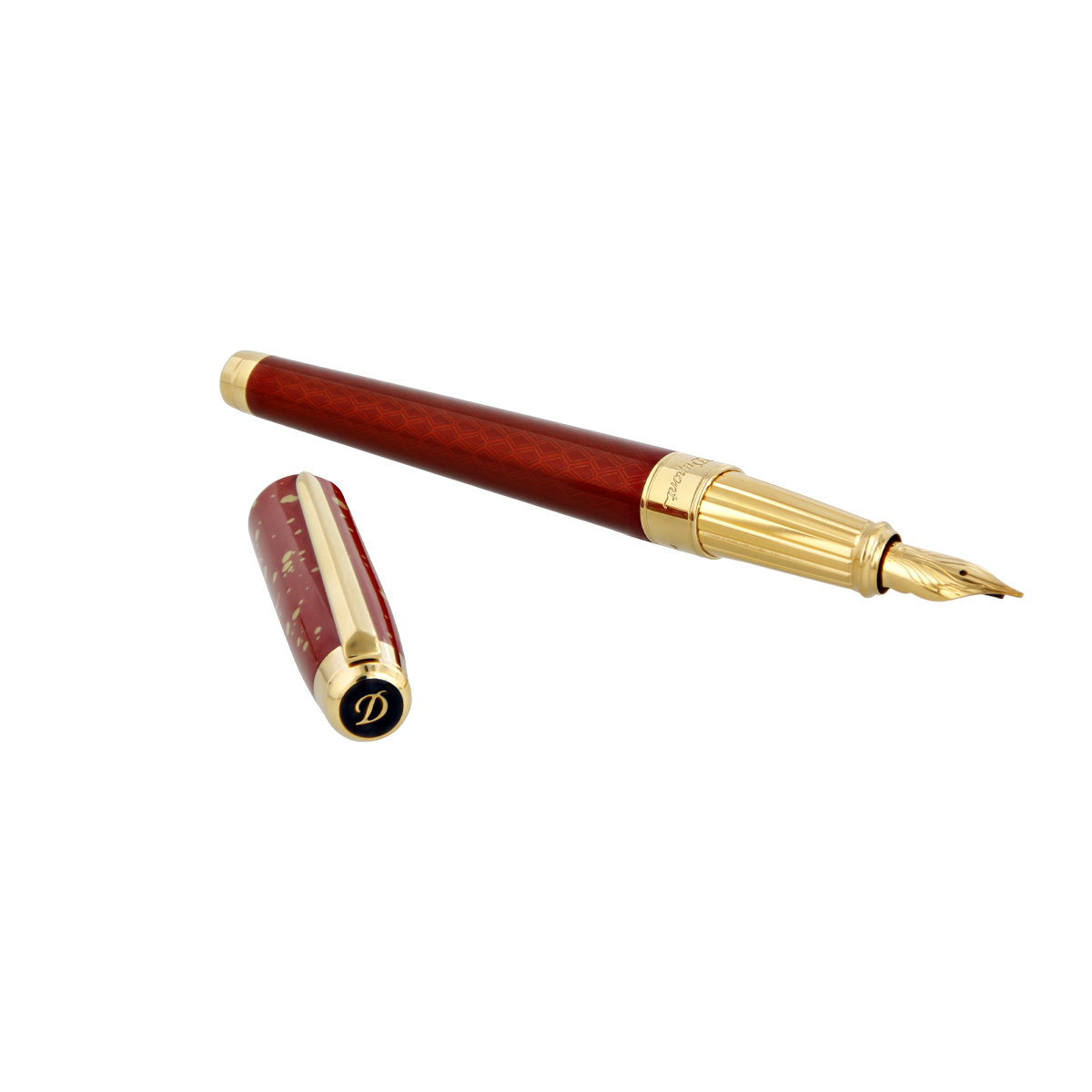 Ручка (перьевая и роллер) Eternity Dragon Line D 420026L Цвет Красный Отделка позолотой и лаком | S.T. Dupont