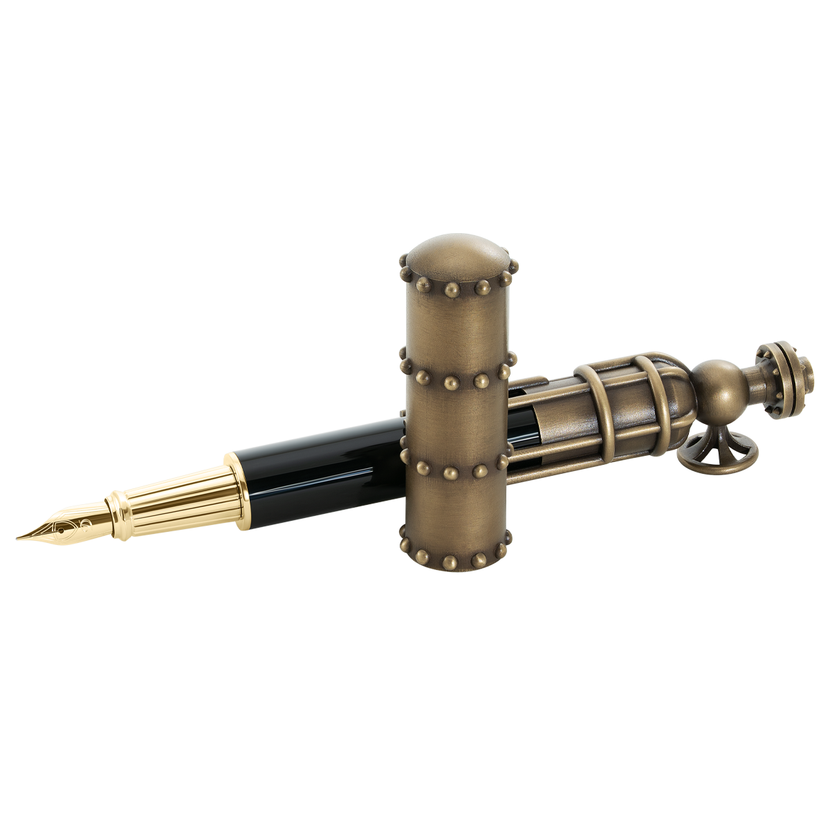 Перьевая ручка Black Gold Black Gold 241004 Цвет Чёрный Позолота, жёлтая бронза, натуральный лак, гранит | S.T. Dupont