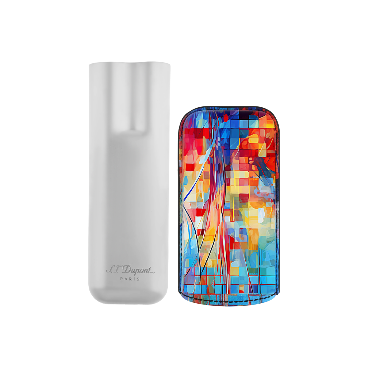 Чехол для сигар Graffity Cigar Universe 183244 Цвет Многоцветный Гладкая телячья кожа, металл | S.T. Dupont
