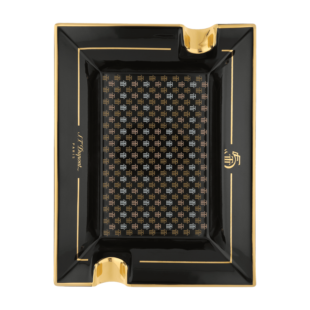 Пепельница Trinidad Cigar Universe 6477 Цвет Чёрный Пепельница, фарфор, позолота, черный лак | S.T. Dupont