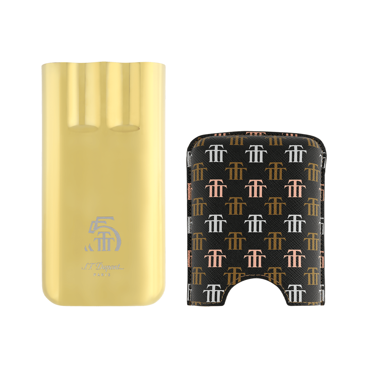 Чехол для сигар Trinidad Cigar Universe 183477 Цвет Золотистый Зернистая кожа, металл | S.T. Dupont