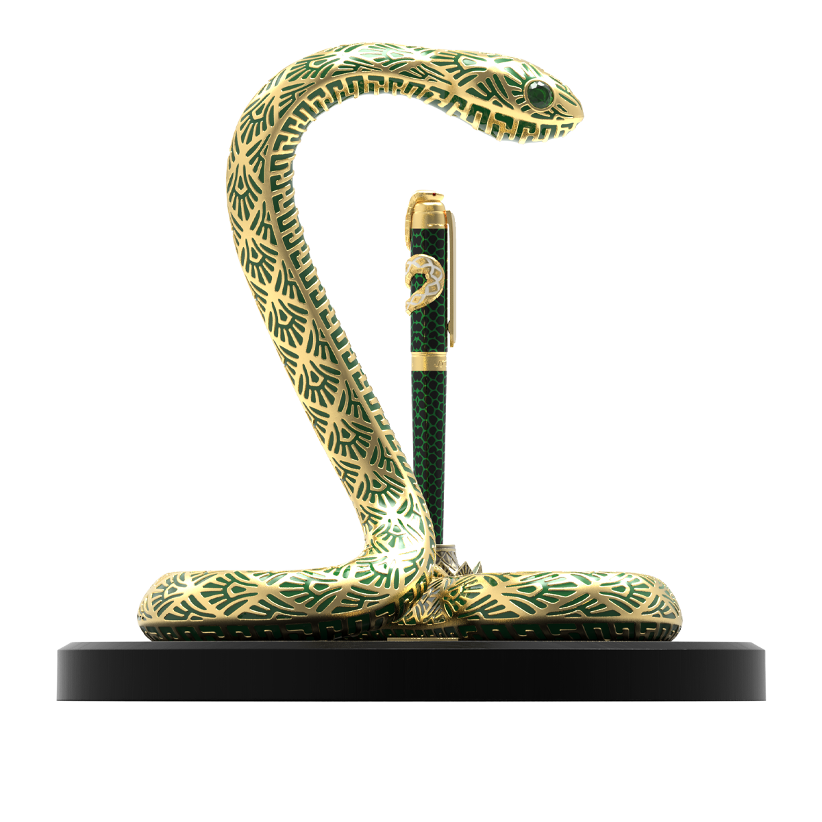 Перьевая ручка Year Of The Snake Haute Creation 420074XL Цвет Многоцветный Перьевая ручка, отделка позолотой, бронзой, лаком и рубинами | S.T. Dupont