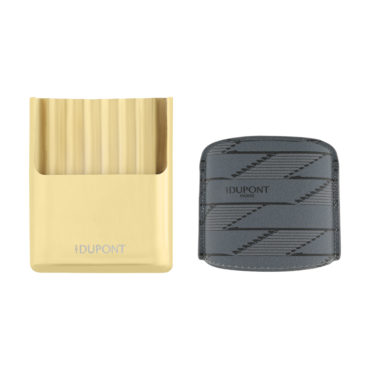 Чехол для сигарет или сигарилл Monogram 1872 Cigar Universe 183179 Цвет Серый Золотистый металл, канва с узором | S.T. Dupont