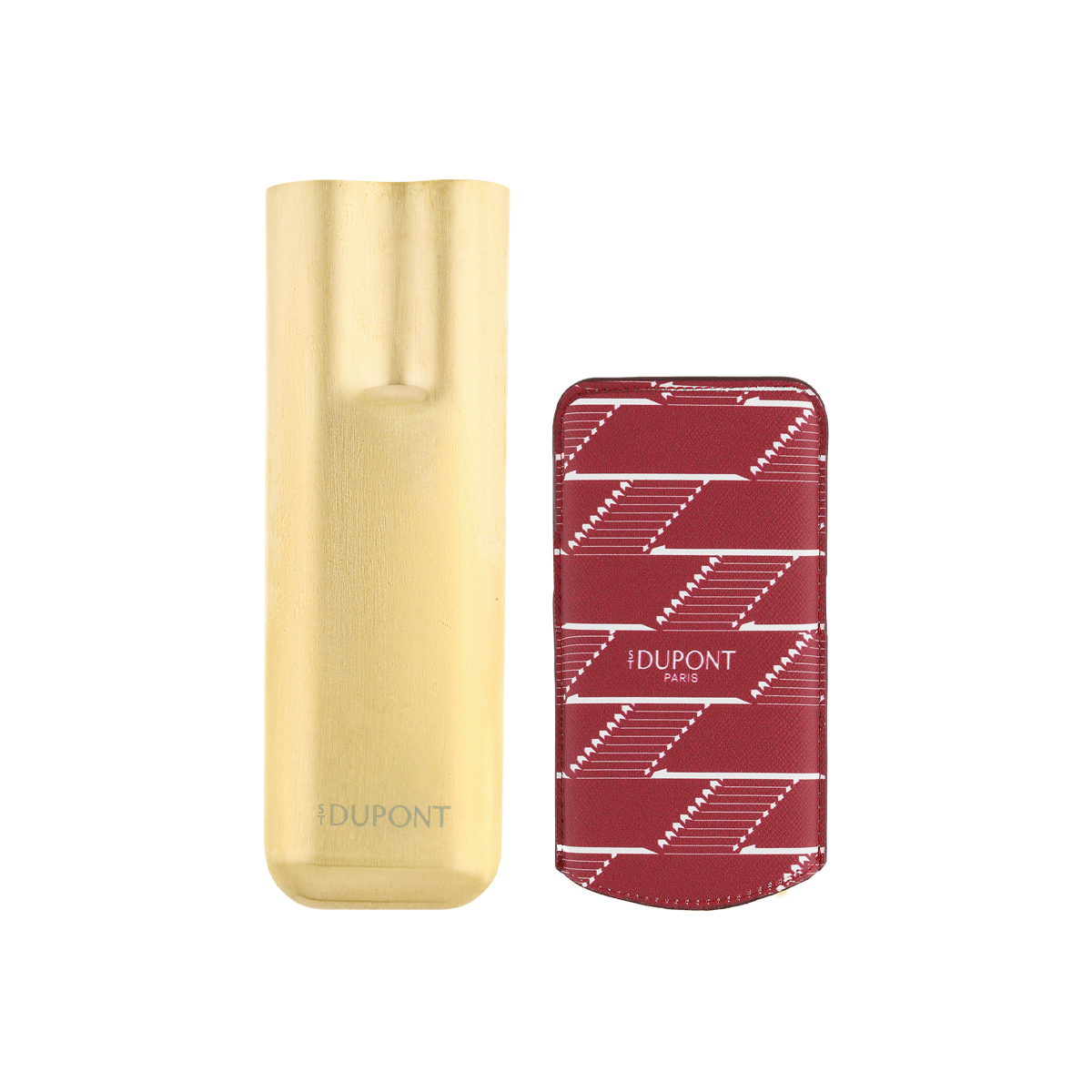Чехол для сигар Monogram 1872 Cigar Universe 183478 Цвет Красный Золотистый металл, канва с узором | S.T. Dupont