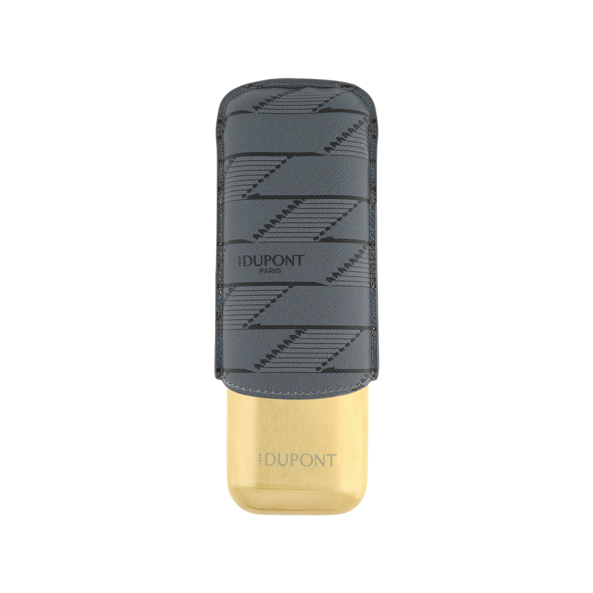 Чехол для сигар Monogram 1872 Cigar Universe 183479 Цвет Серый Золотистый металл, канва с узором | S.T. Dupont