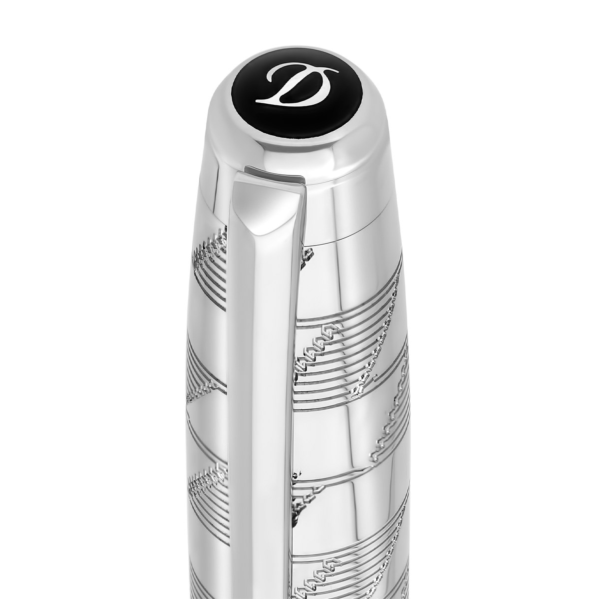 Шариковая ручка Line D 425021L Цвет Серебристый Отделка палладием | S.T. Dupont