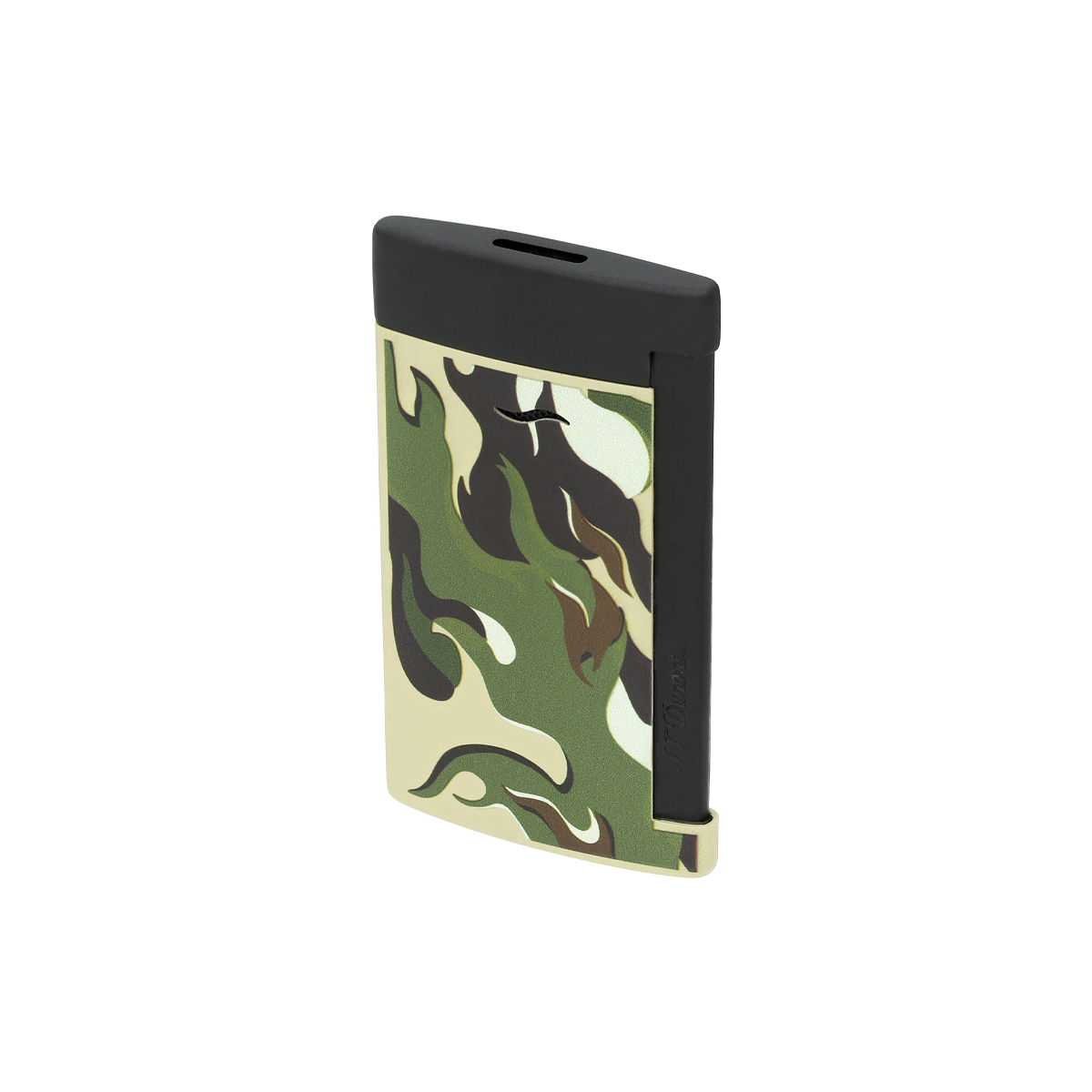 Зажигалка Slim 7 27750G Цвет Зелёный Зелёный матовый камуфляж, чёрное PVD покрытие | S.T. Dupont