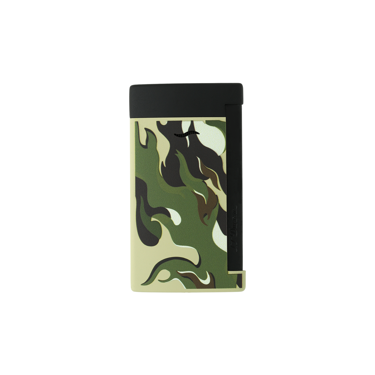 Зажигалка Slim 7 27750G Цвет Зелёный Зелёный матовый камуфляж, чёрное PVD покрытие | S.T. Dupont
