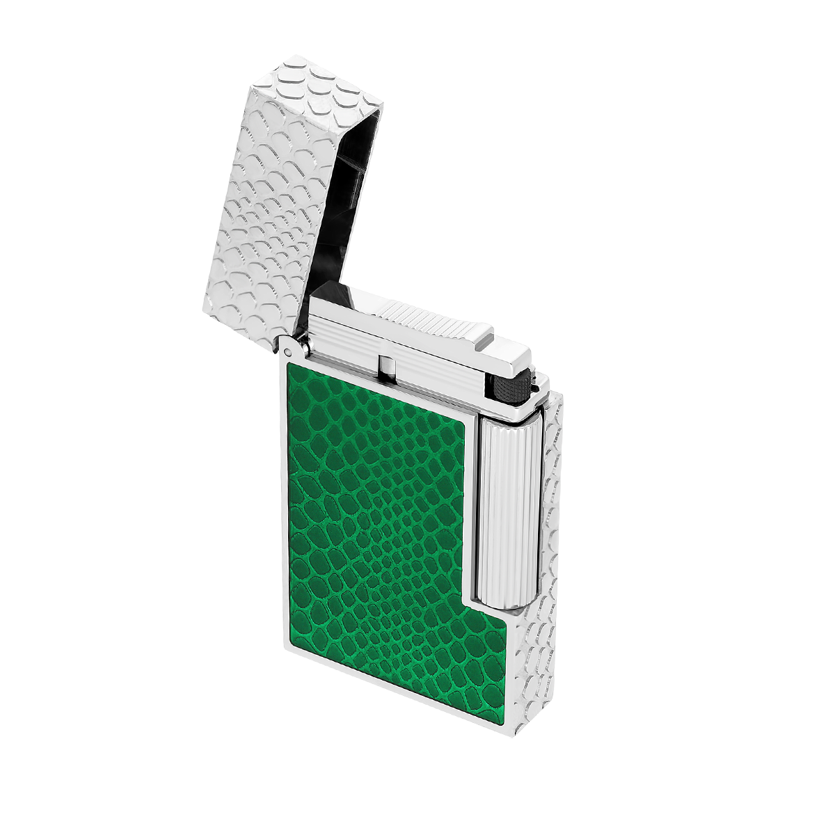 Зажигалка Ligne 2 C16078 Цвет Зелёный Отделка палладием и натуральным лаком | S.T. Dupont
