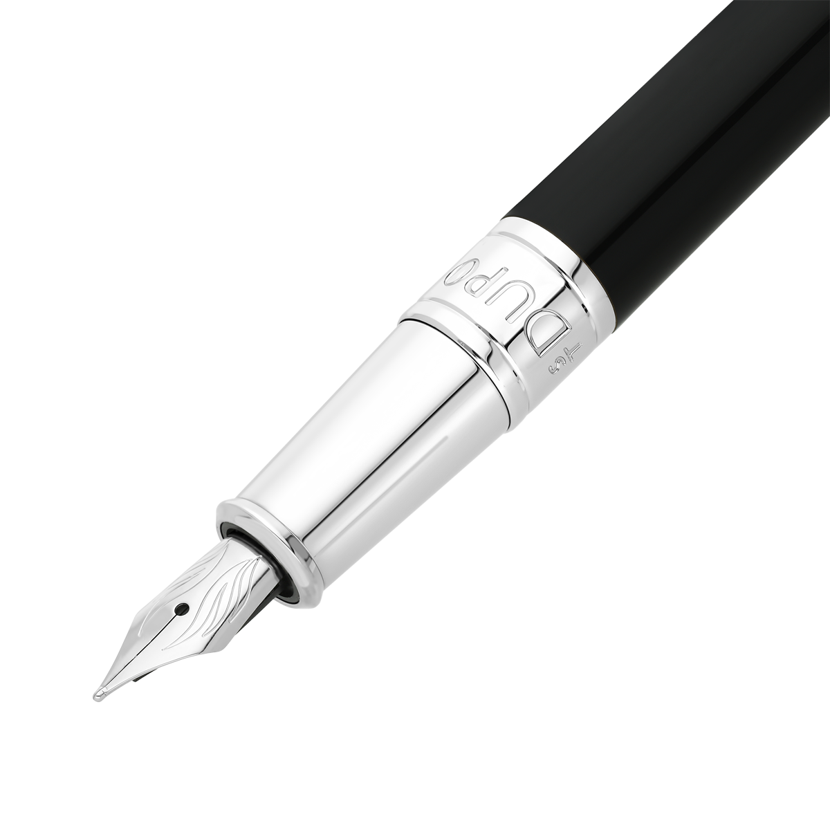 Перьевая ручка D-Initial 270200 Цвет Чёрный Отделка хромом и современным лаком | S.T. Dupont