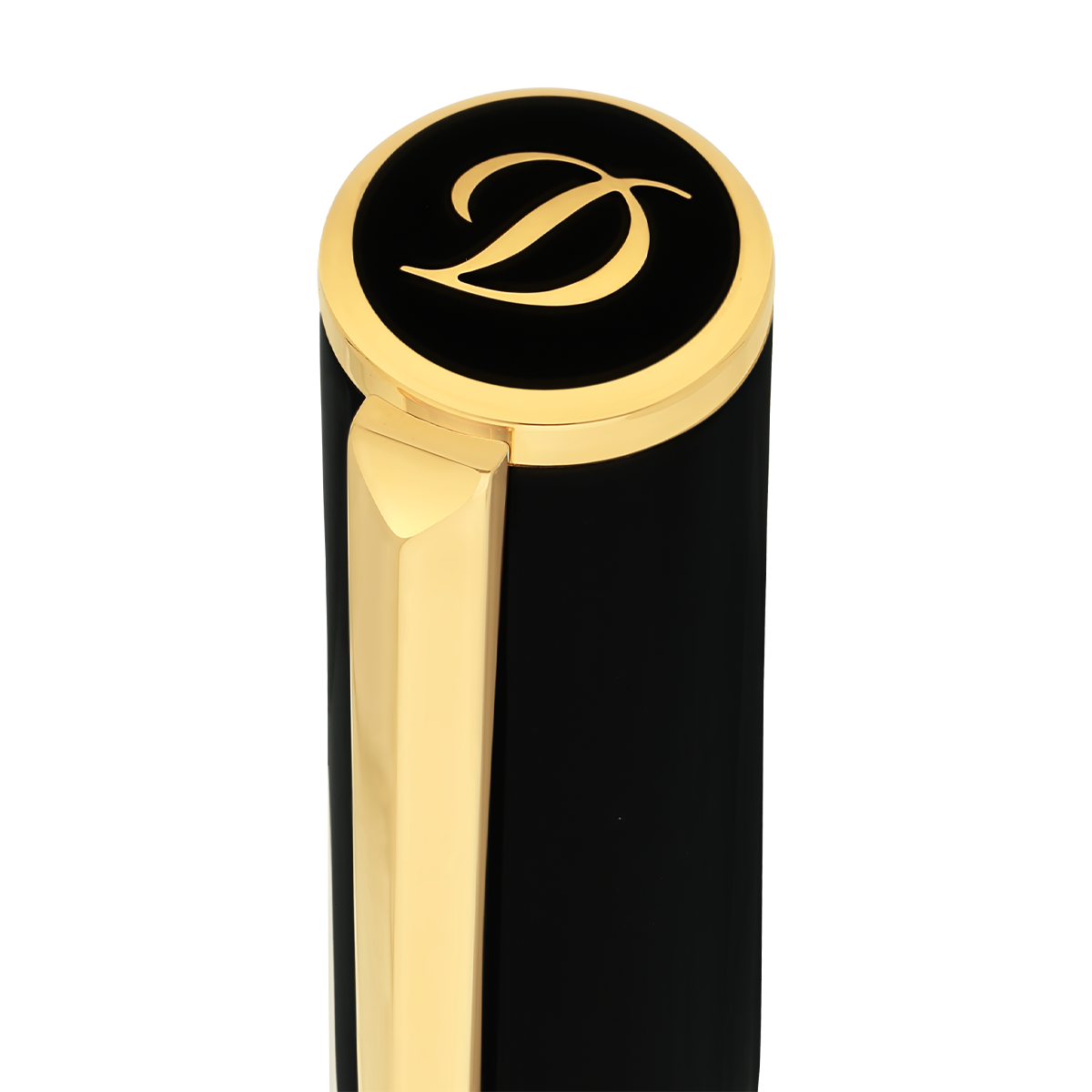 Перьевая ручка D-Initial 270202 Цвет Чёрный Отделка позолотой и современным лаком | S.T. Dupont
