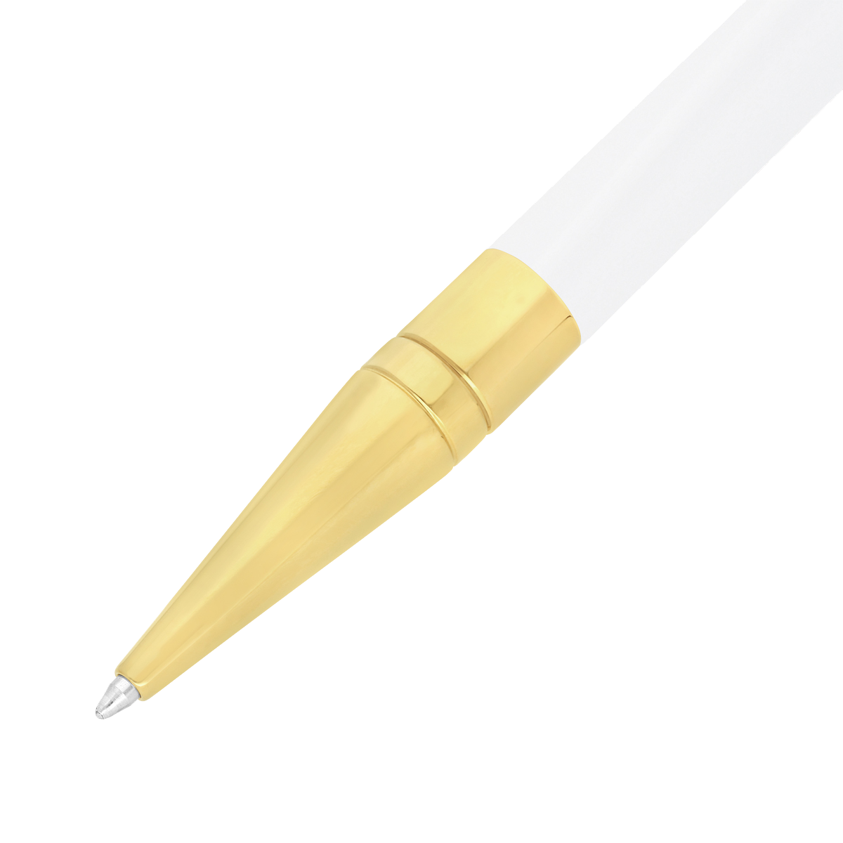 Шариковая ручка D-Initial 275217 Цвет Белый Отделка позолотой и современным лаком | S.T. Dupont