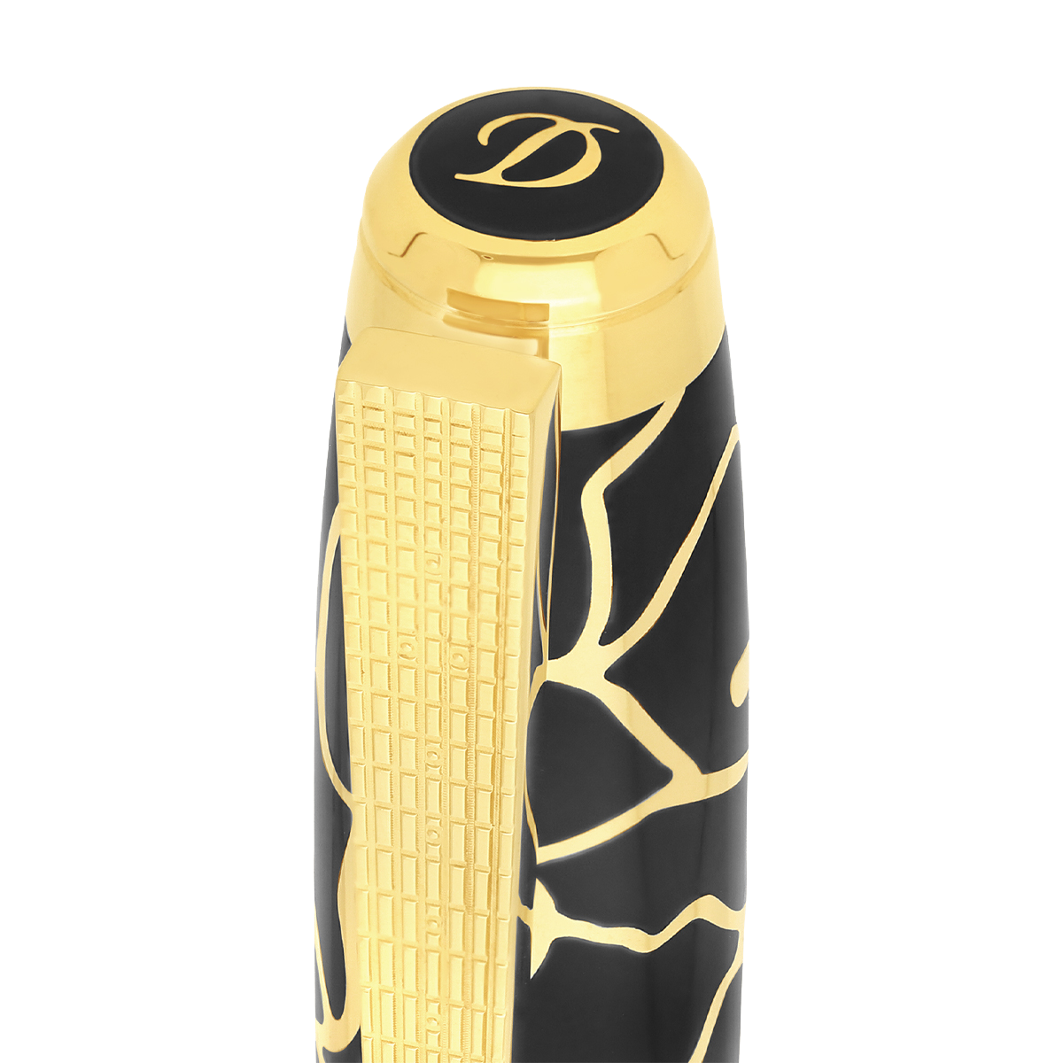 Ручка-роллер Fender 422175L Цвет Чёрный Отделка позолотой и натуральным лаком | S.T. Dupont