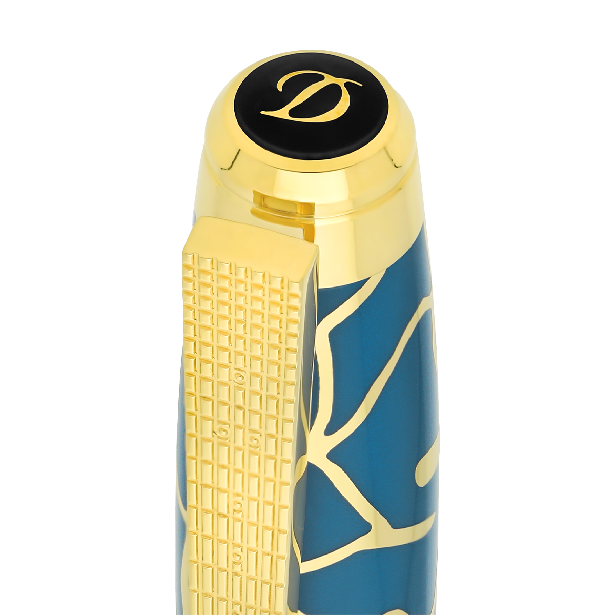 Ручка-роллер Fender 422176L Цвет Голубой Отделка позолотой и натуральным лаком | S.T. Dupont