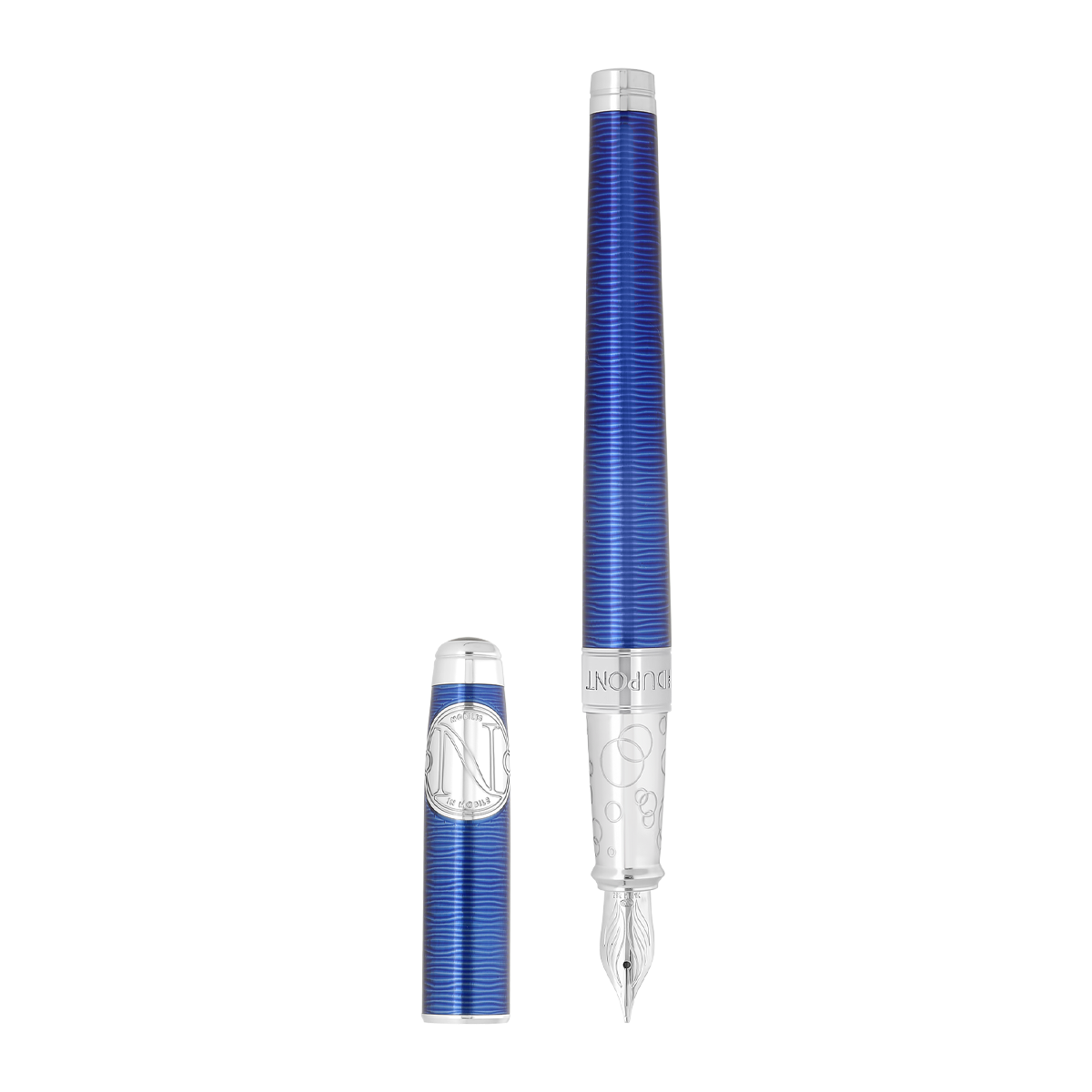 Перьевая ручка Gulfstream 20,000 Leagues Under The Sea 420051LF Цвет Синий Отделка палладием и натуральным лаком | S.T. Dupont