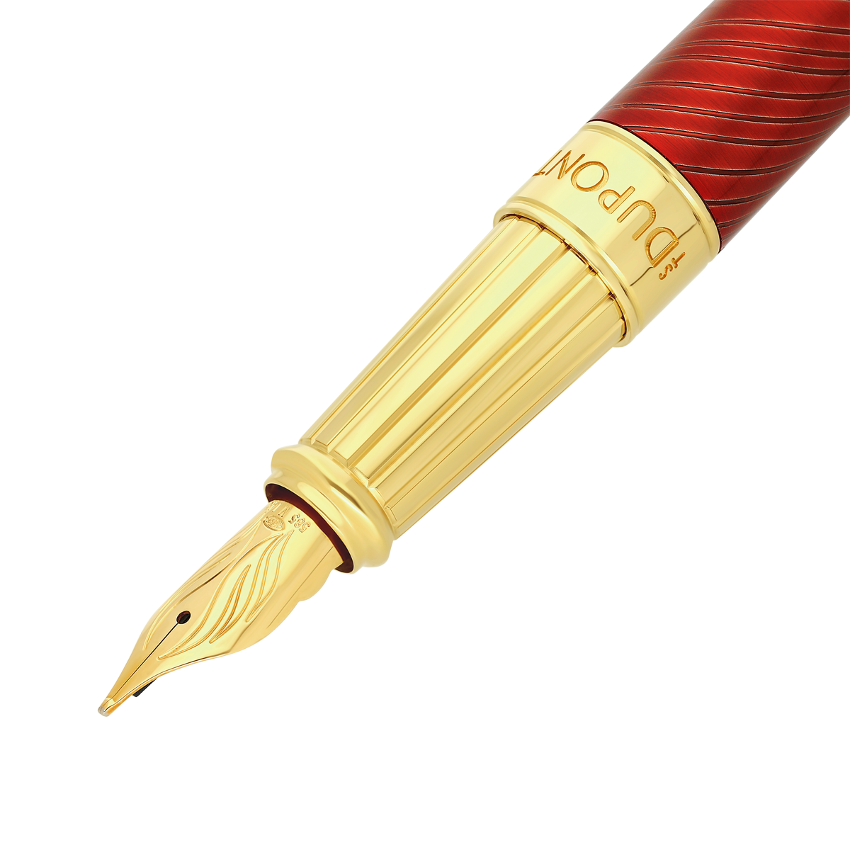 Перьевая ручка Horse Line D 420080L Цвет Красный Отделка позолотой и натуральным лаком | S.T. Dupont
