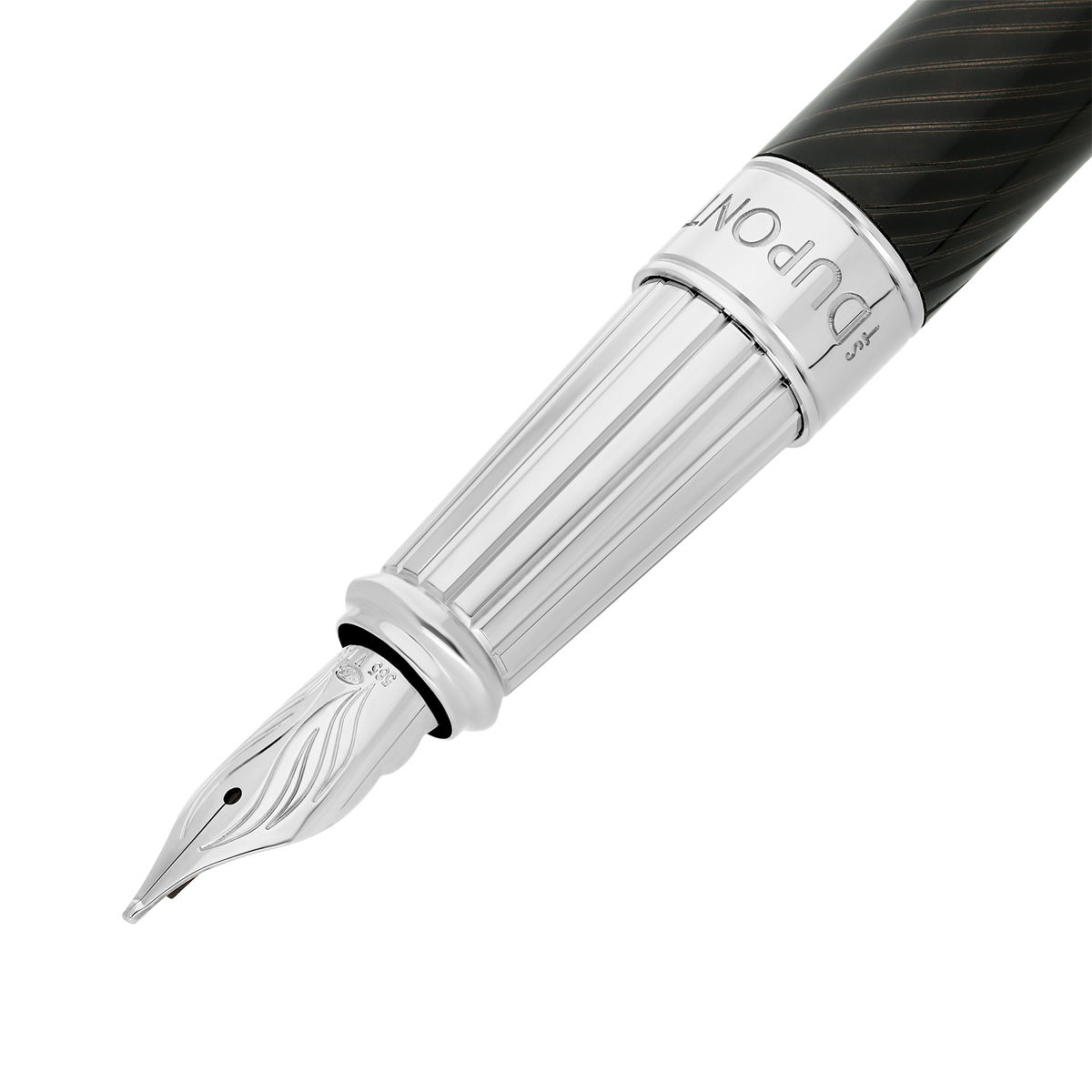 Перьевая ручка Horse Line D 420088L Цвет Чёрный Oтделка палладием и натуральным лаком | S.T. Dupont