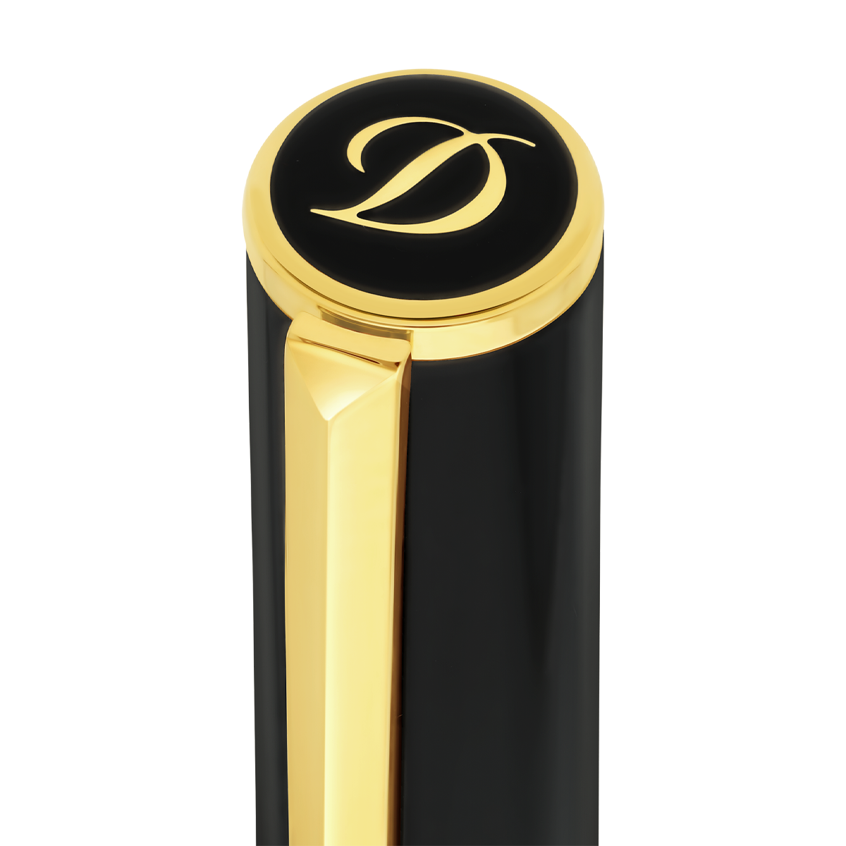 Ручка-роллер D-Initial 272202 Цвет Чёрный, золотистый Отделка позолотой и современным лаком | S.T. Dupont