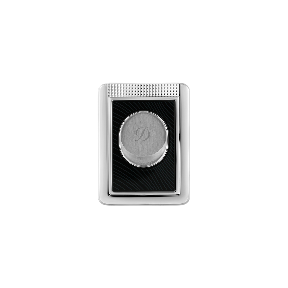 Гильотина-подставка для сигары Cigar Universe 3488H Цвет Серебристый Отделка хромом и чёрным лаком | S.T. Dupont