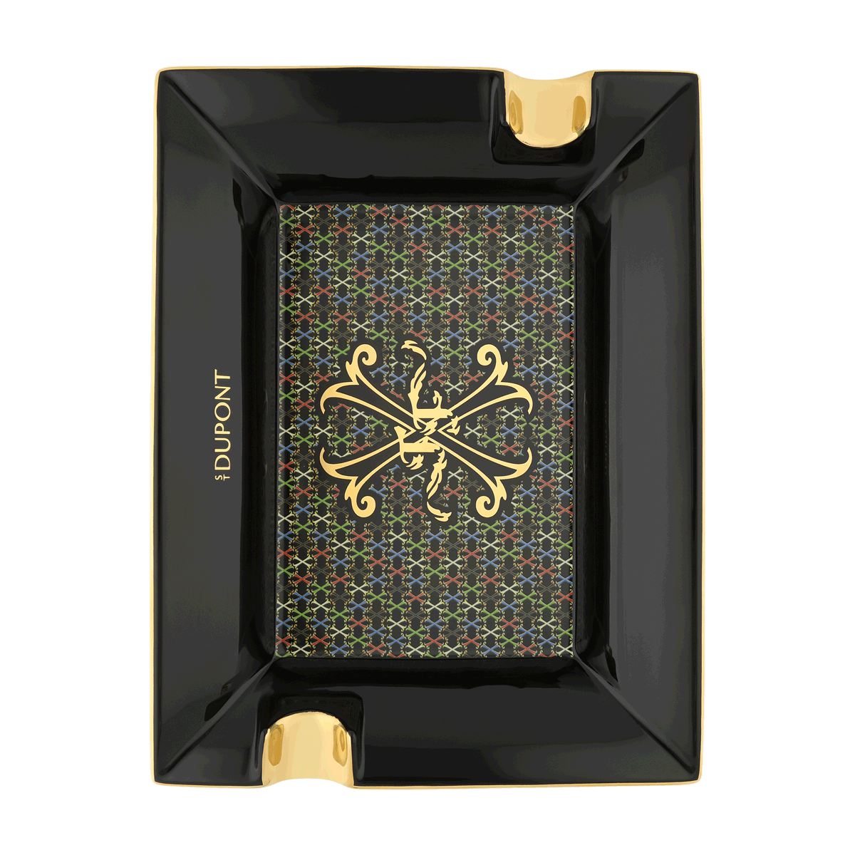 Пепельница Fuente Cigar Universe 6460 Цвет Чёрный Костяной фарфор, отделка позолотой и натуральным лаком | S.T. Dupont