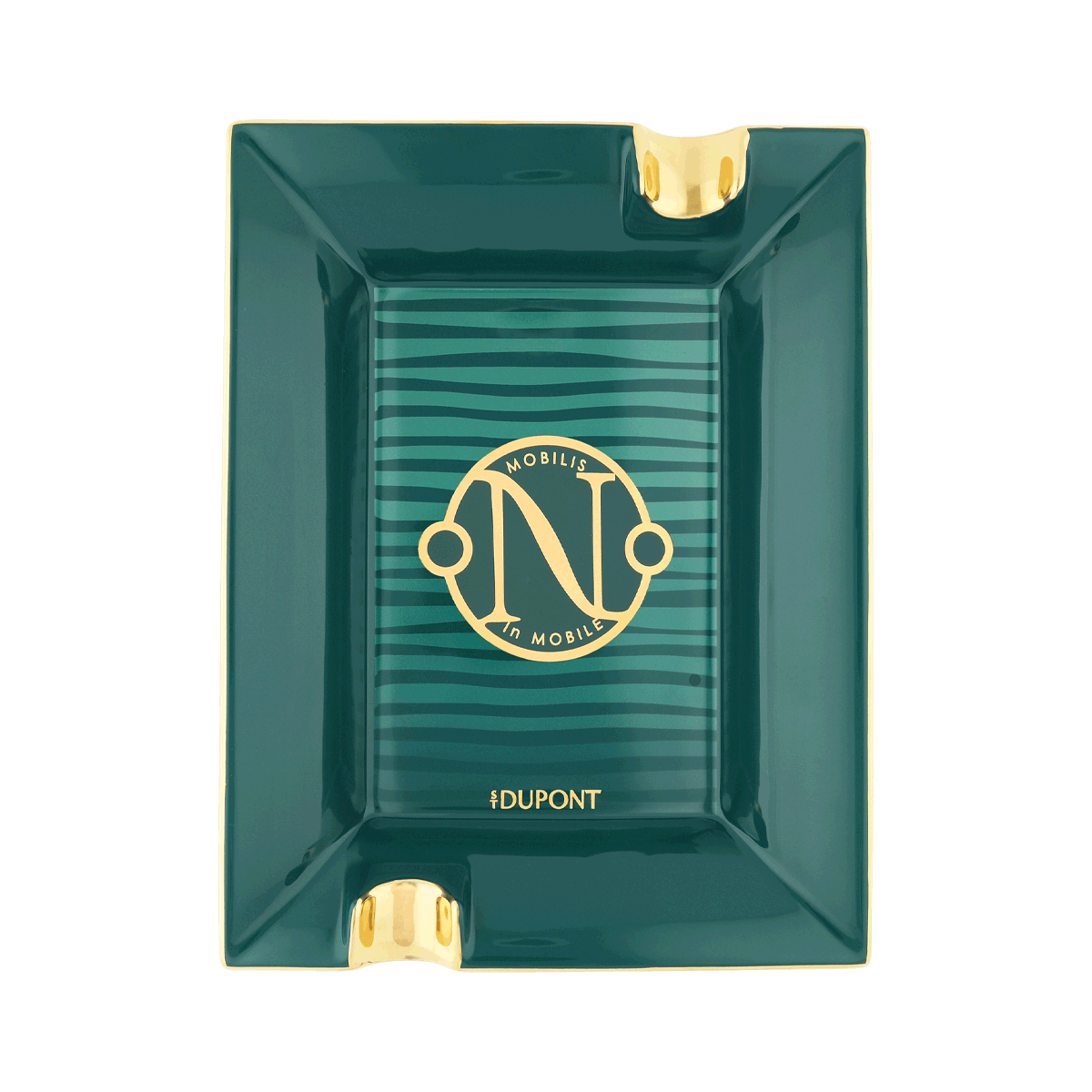 Пепельница The Pacific 20,000 Leagues Under The Sea 6452 Цвет Зелёный Костяной фарфор, отделка позолотой и лаком | S.T. Dupont