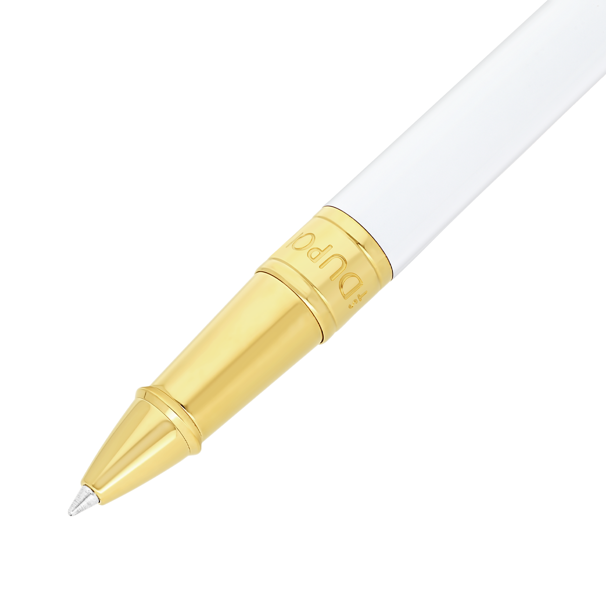 Ручка-роллер D-Initial 272217 Цвет Белый Отделка позолотой и современным лаком | S.T. Dupont