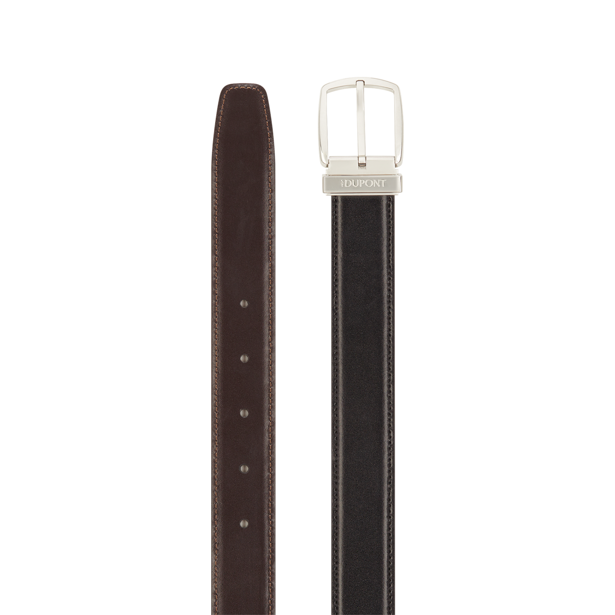 Ремень Line D 8300011 Цвет Чёрный Гладкая кожа, пряжка с палладиевым покрытием | S.T. Dupont