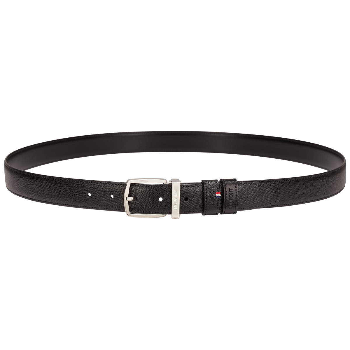 Ремень Line D 8300012 Цвет Чёрный Гладкая кожа, пряжка с палладиевым покрытием | S.T. Dupont