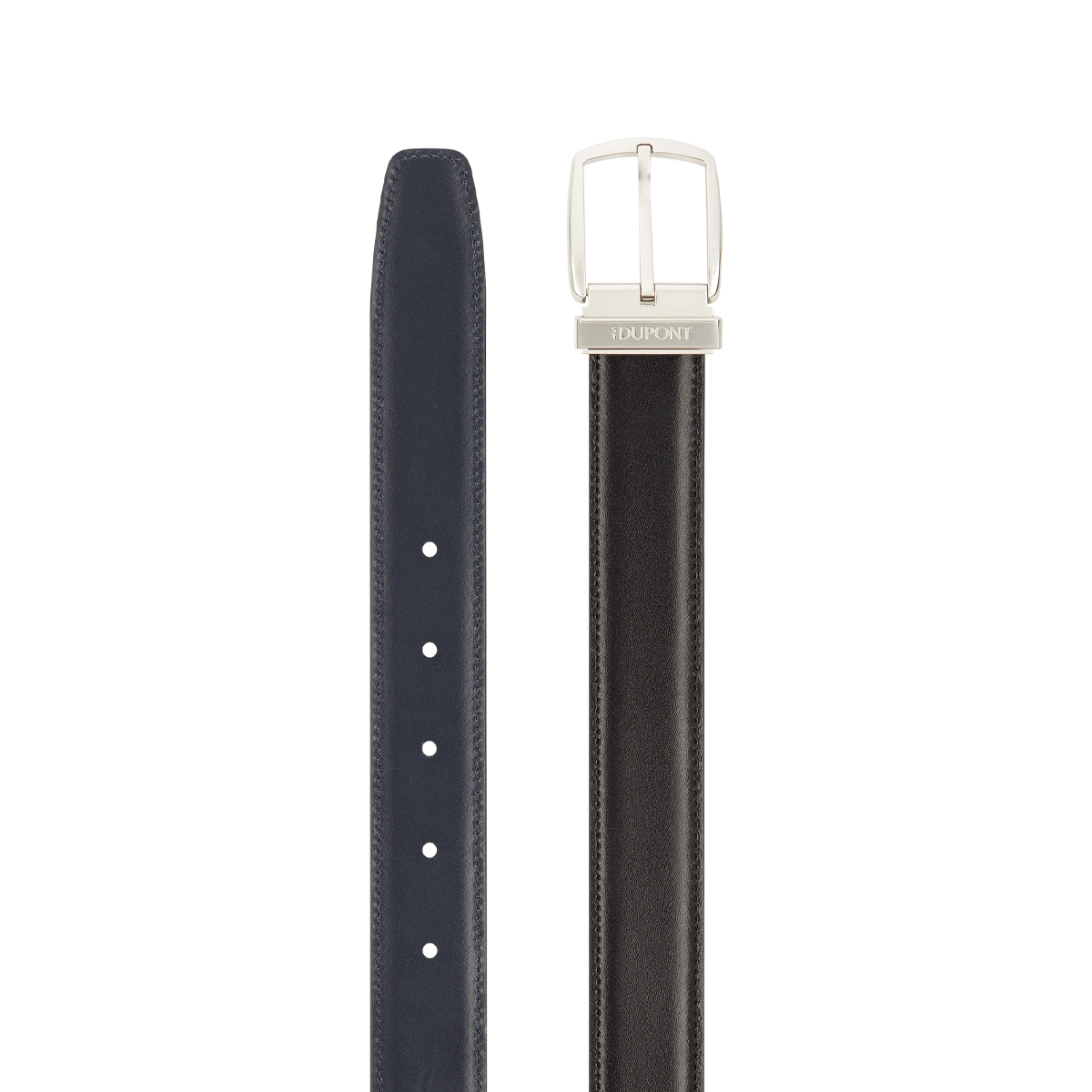 Ремень Line D 8300013 Цвет Чёрный Гладкая кожа, пряжка с палладиевым покрытием | S.T. Dupont