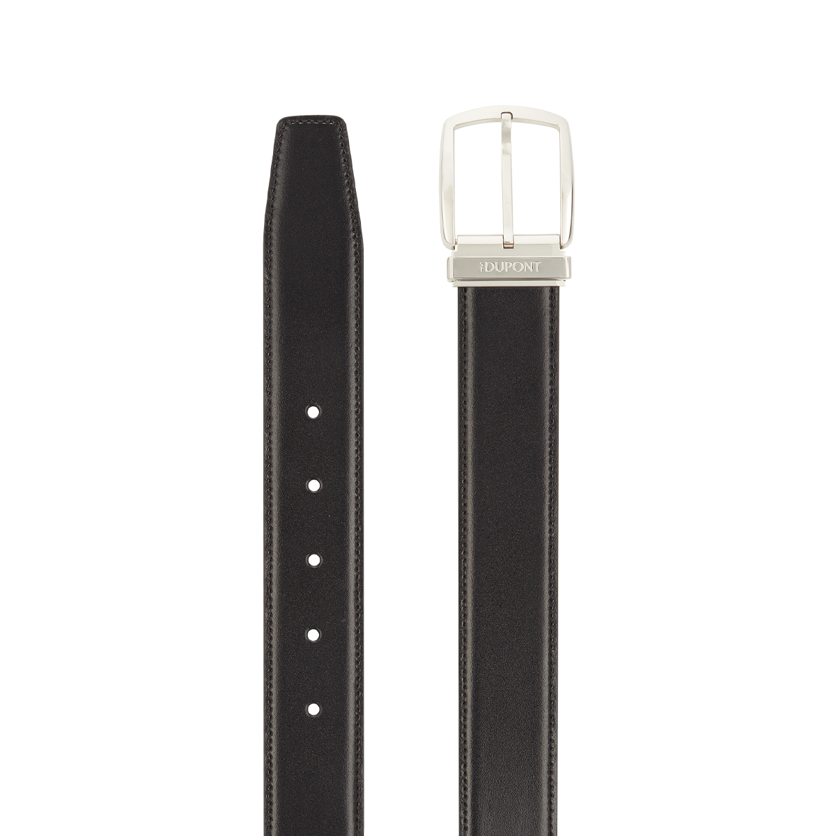 Ремень Line D 8350000 Цвет Чёрный Гладкая кожа, пряжка с палладиевым покрытием | S.T. Dupont