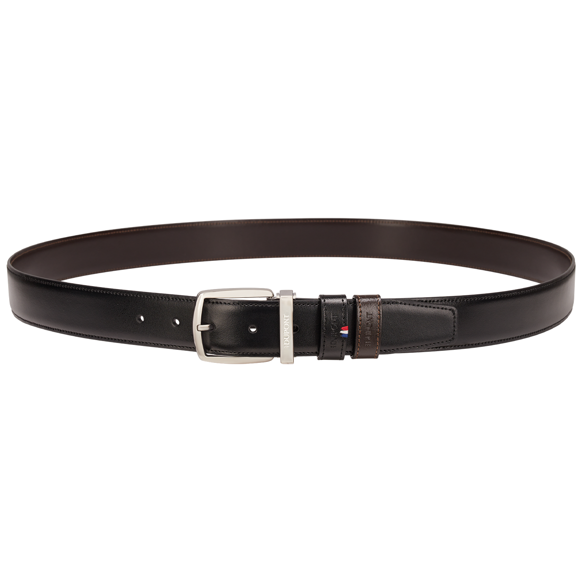 Ремень Line D 8350011 Цвет Чёрный Гладкая кожа, пряжка с палладиевым покрытием | S.T. Dupont