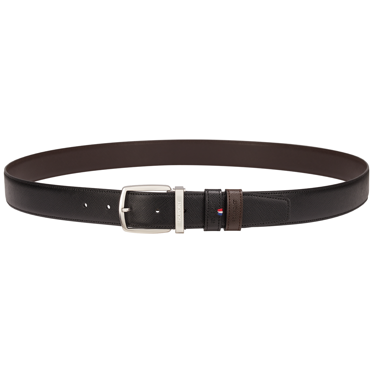 Ремень Line D 8350012 Цвет Чёрный Гладкая кожа, пряжка с палладиевым покрытием | S.T. Dupont