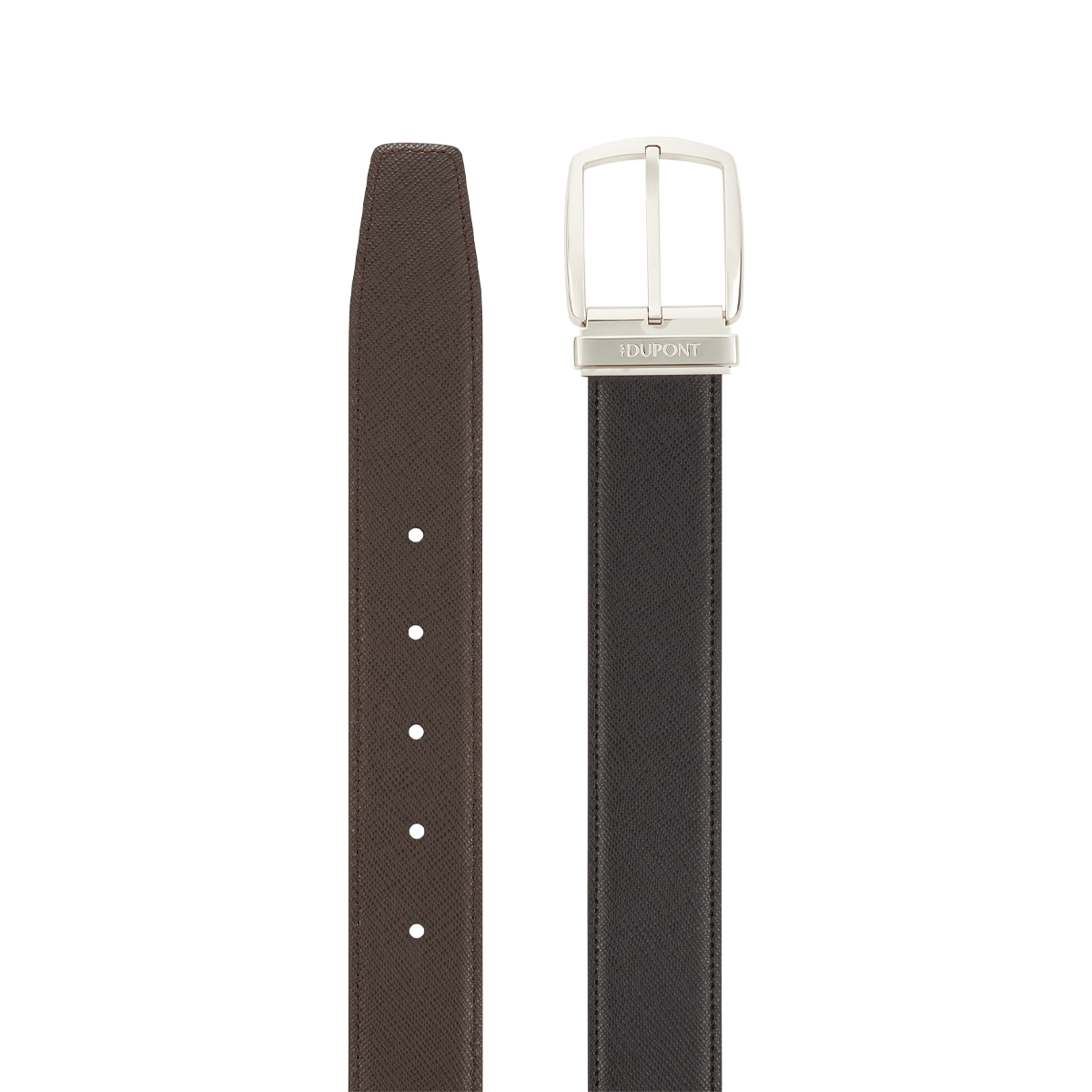 Ремень Line D 8350012 Цвет Чёрный Гладкая кожа, пряжка с палладиевым покрытием | S.T. Dupont